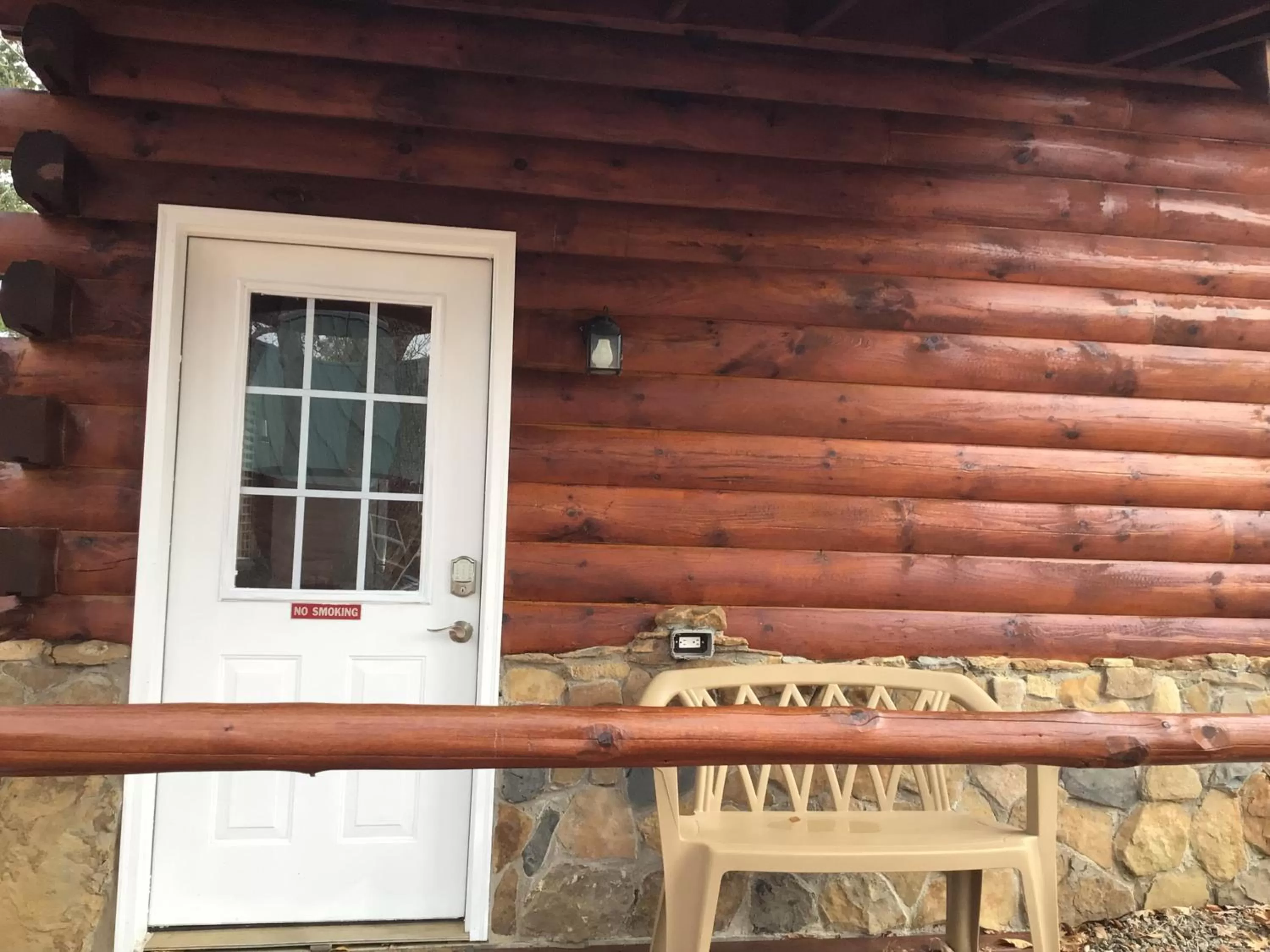 Balcony/Terrace in Kozy Haven Log Cabin Rentals