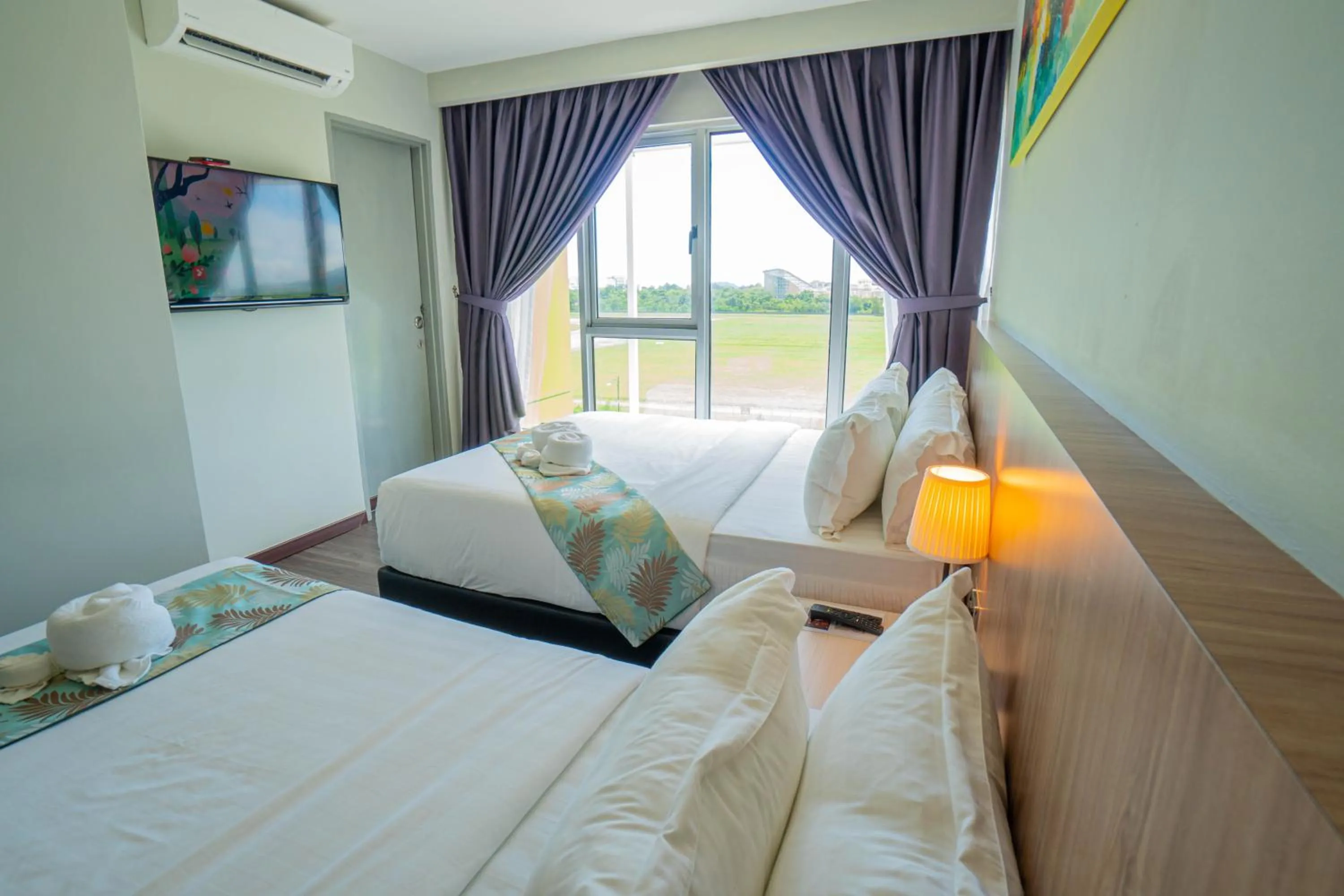 Bed in FLYPOD Hotel