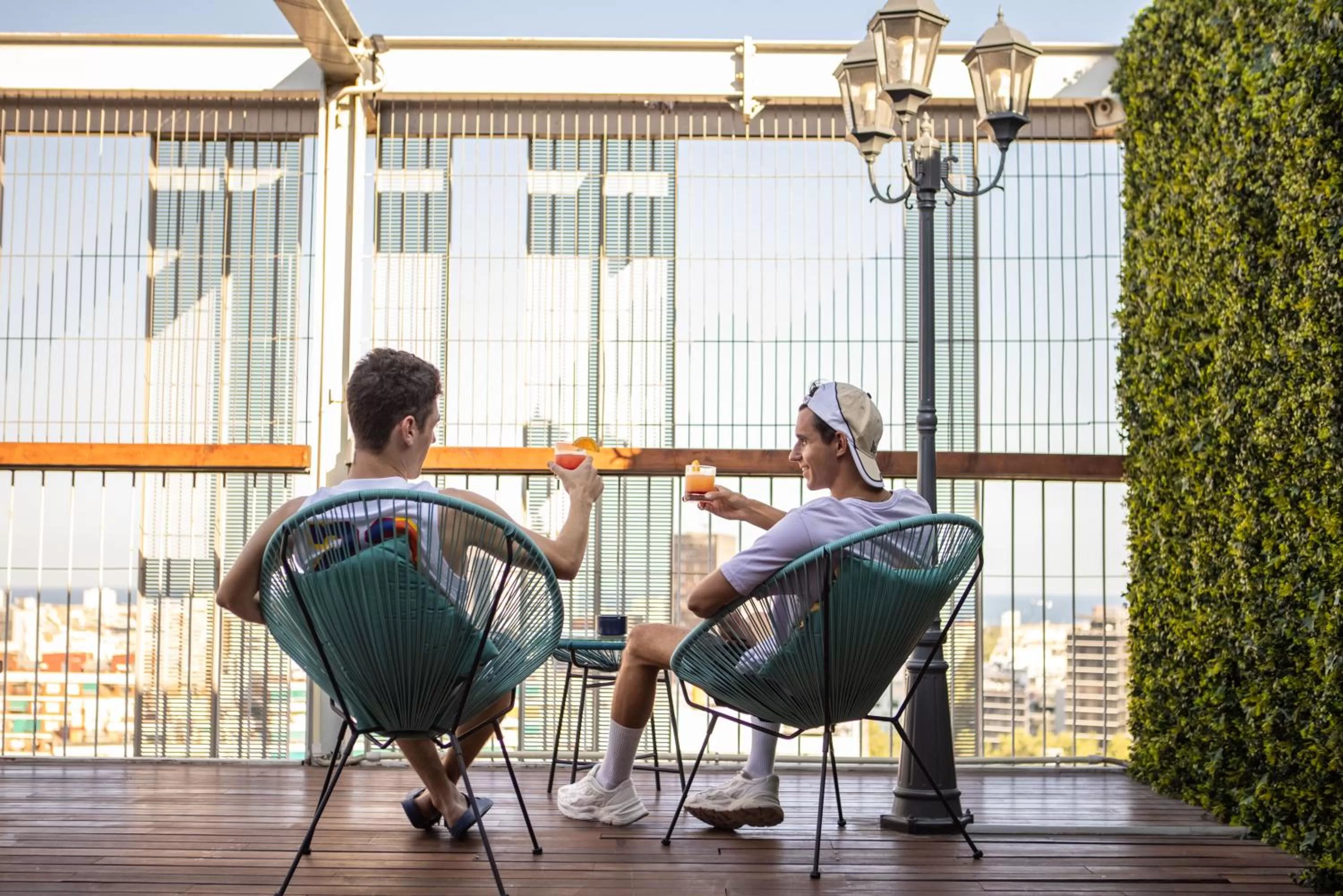 Balcony/Terrace in Urbany Hostel Barcelona