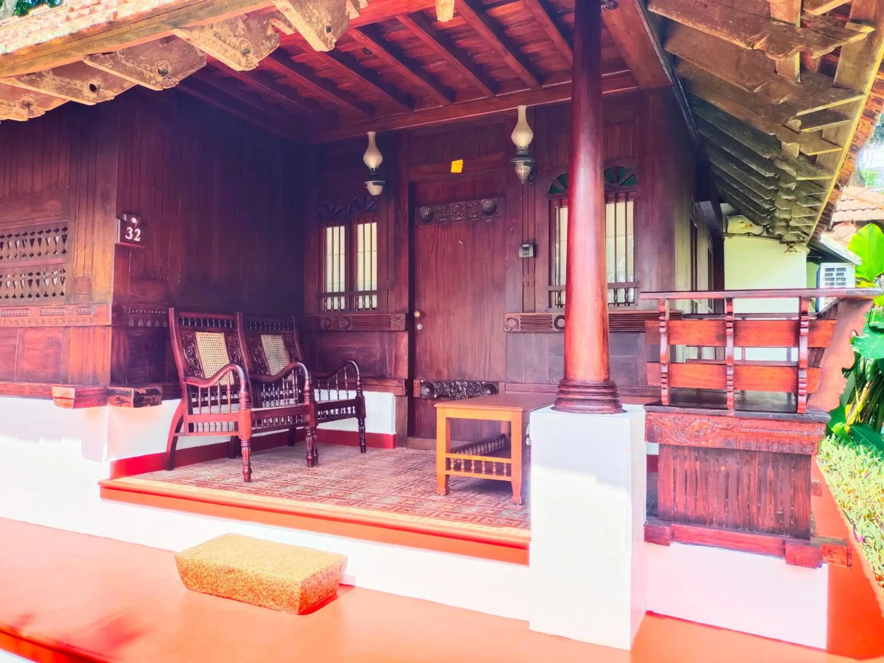 Seating area in The Travancore Heritage Beach Resort