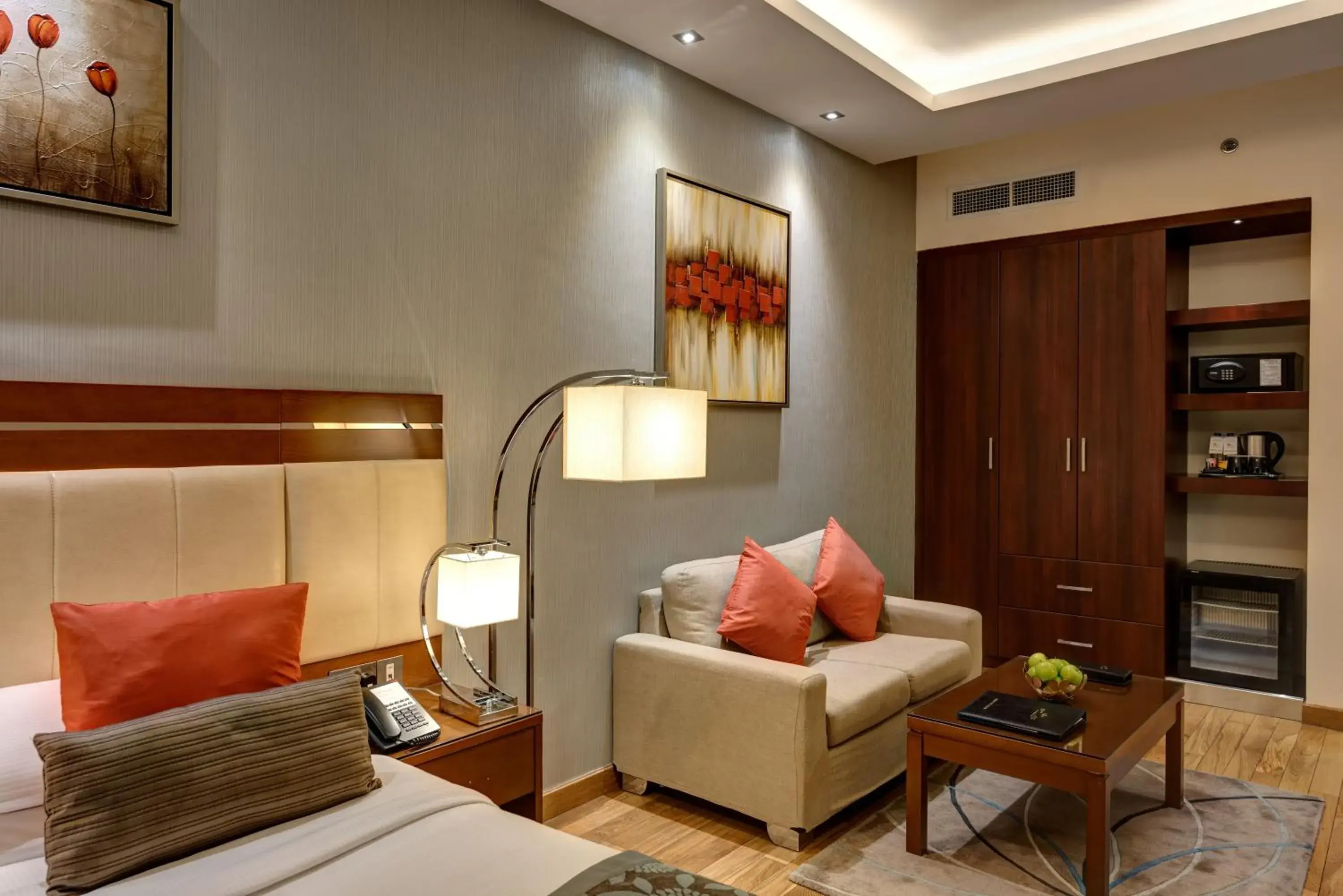 Bedroom, Seating Area in Rose Park Hotel - Al Barsha, Opposite Metro Station