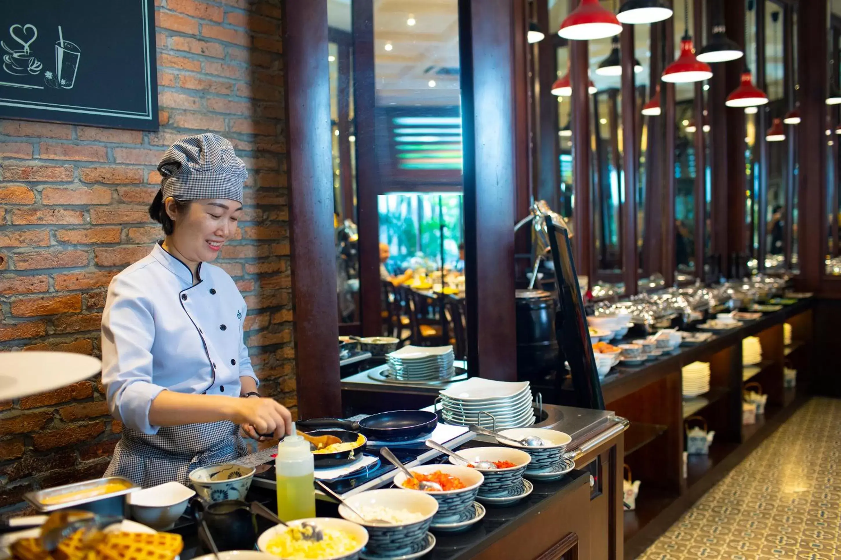 Buffet breakfast, Restaurant/Places to Eat in Alagon Saigon Hotel & Spa