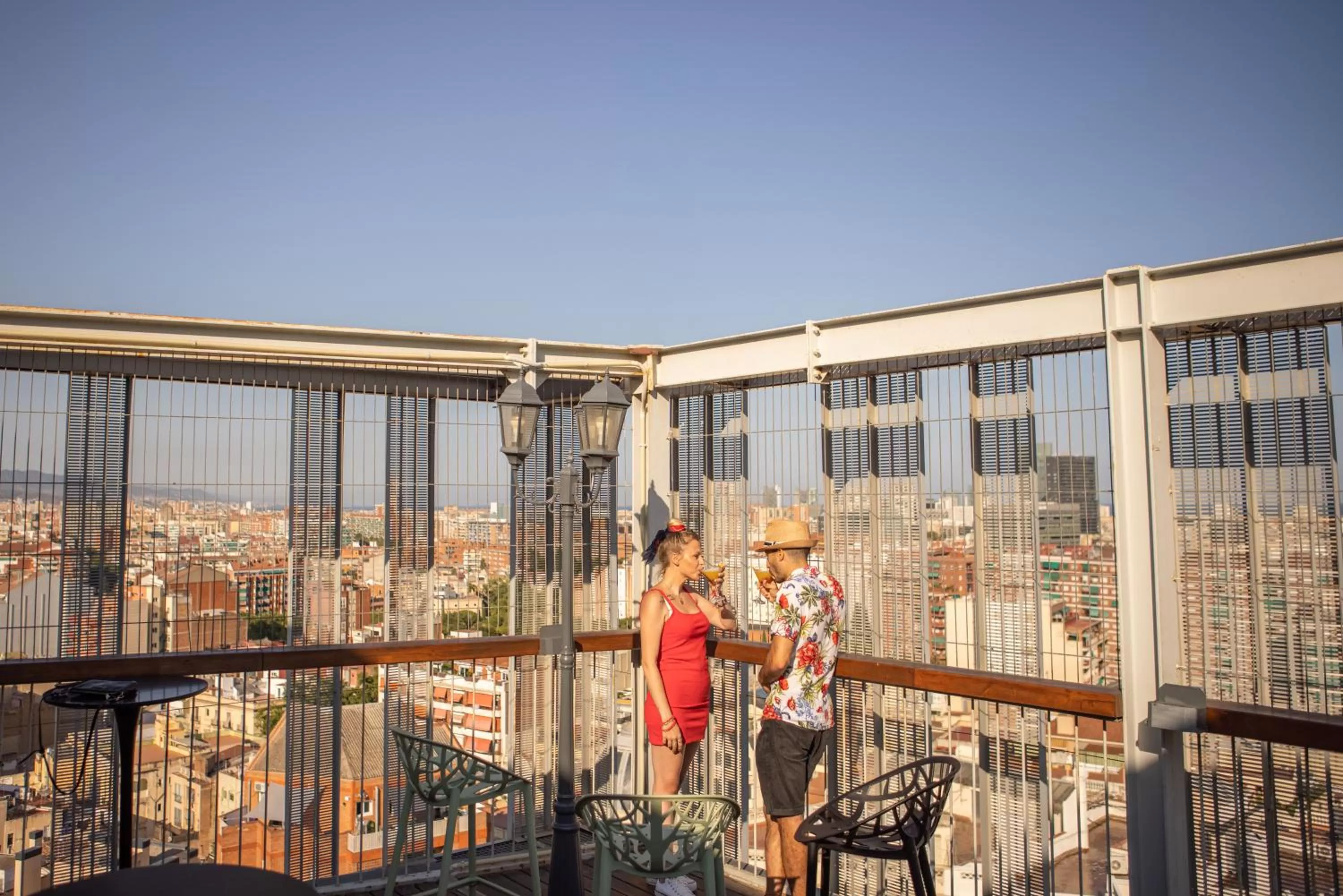 Balcony/Terrace in Urbany Hostel Barcelona