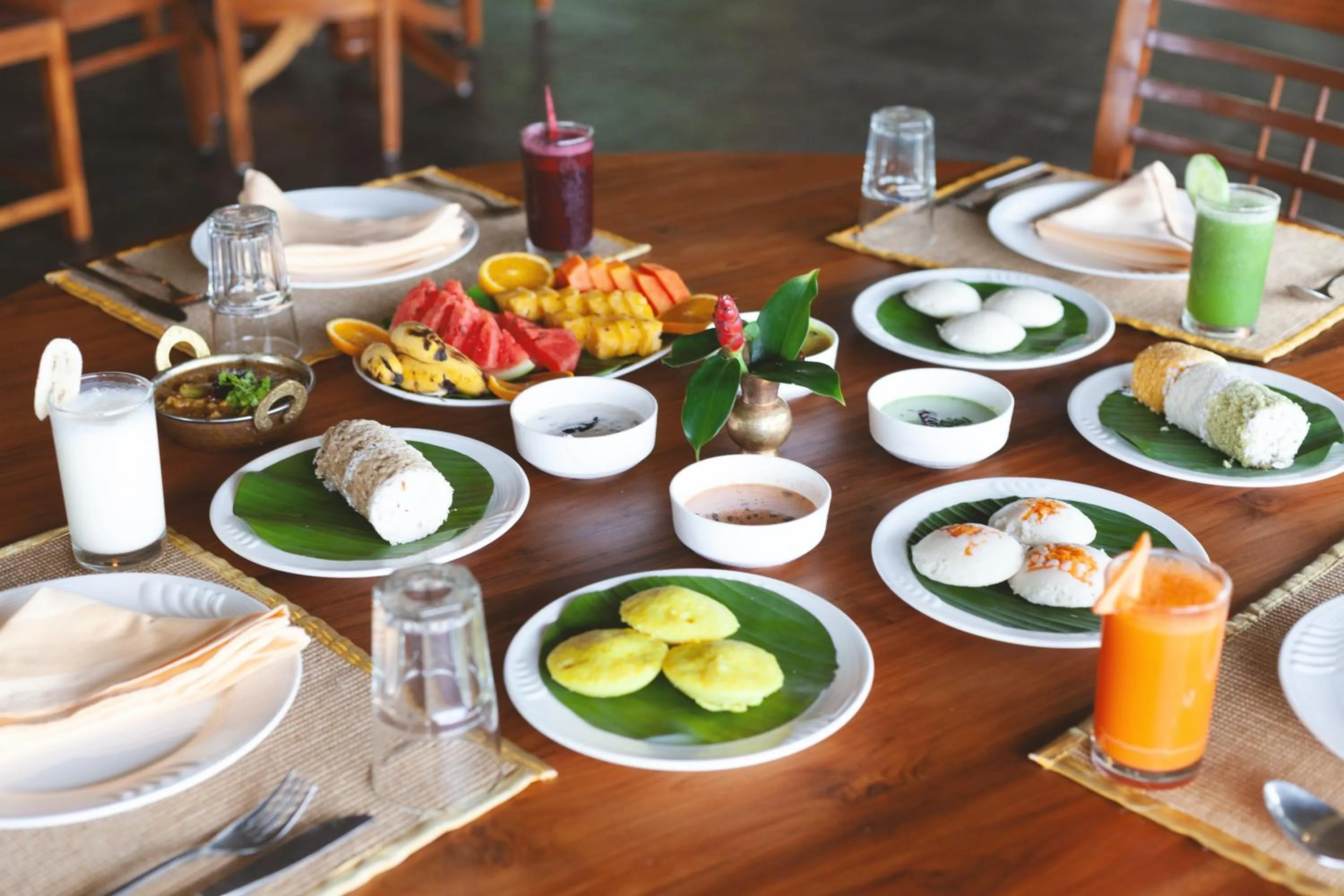 Food and drinks in AMARA AYURVEDA RETREAT- Overlooking Evergreen Western Ghats an ecologically sustainable living space in Kovalam