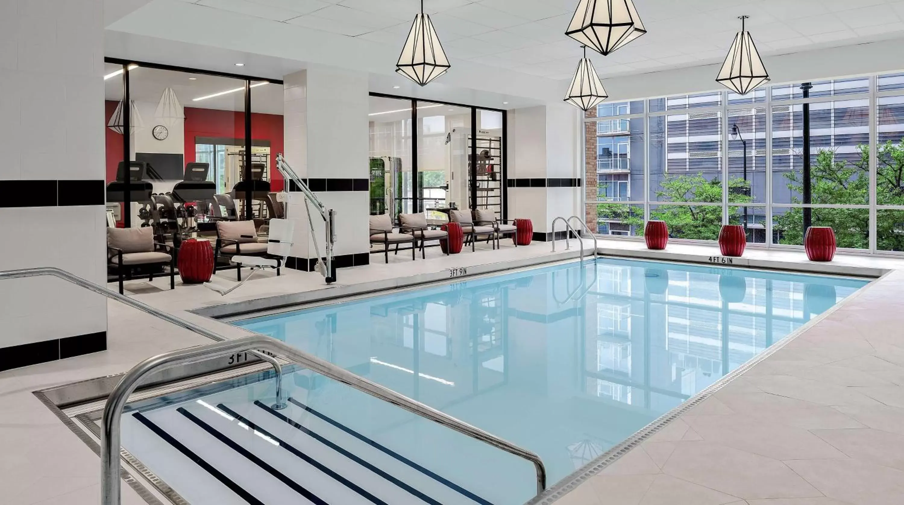 Pool view, Swimming Pool in Hilton Garden Inn Chicago McCormick Place