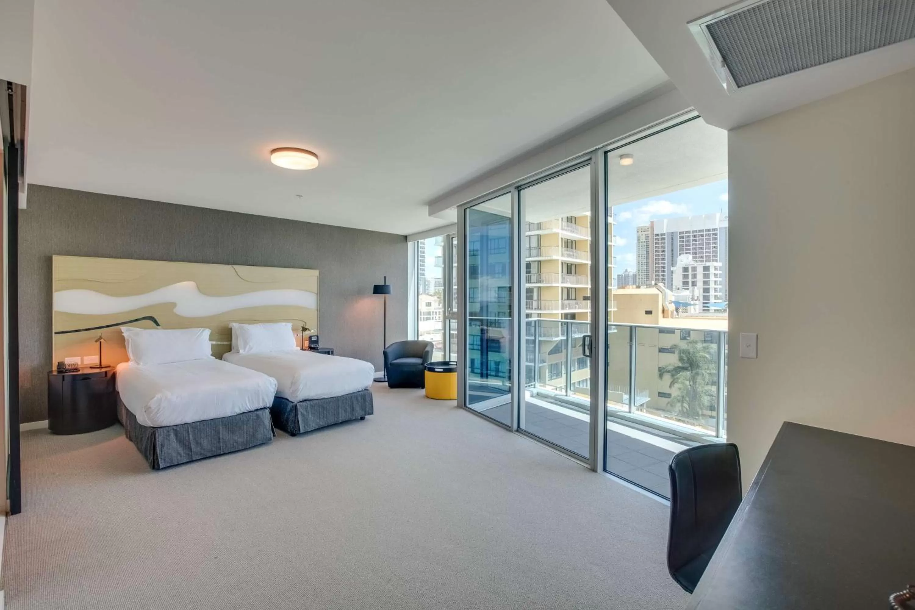 Bed in Hilton Surfers Paradise Hotel & Residences