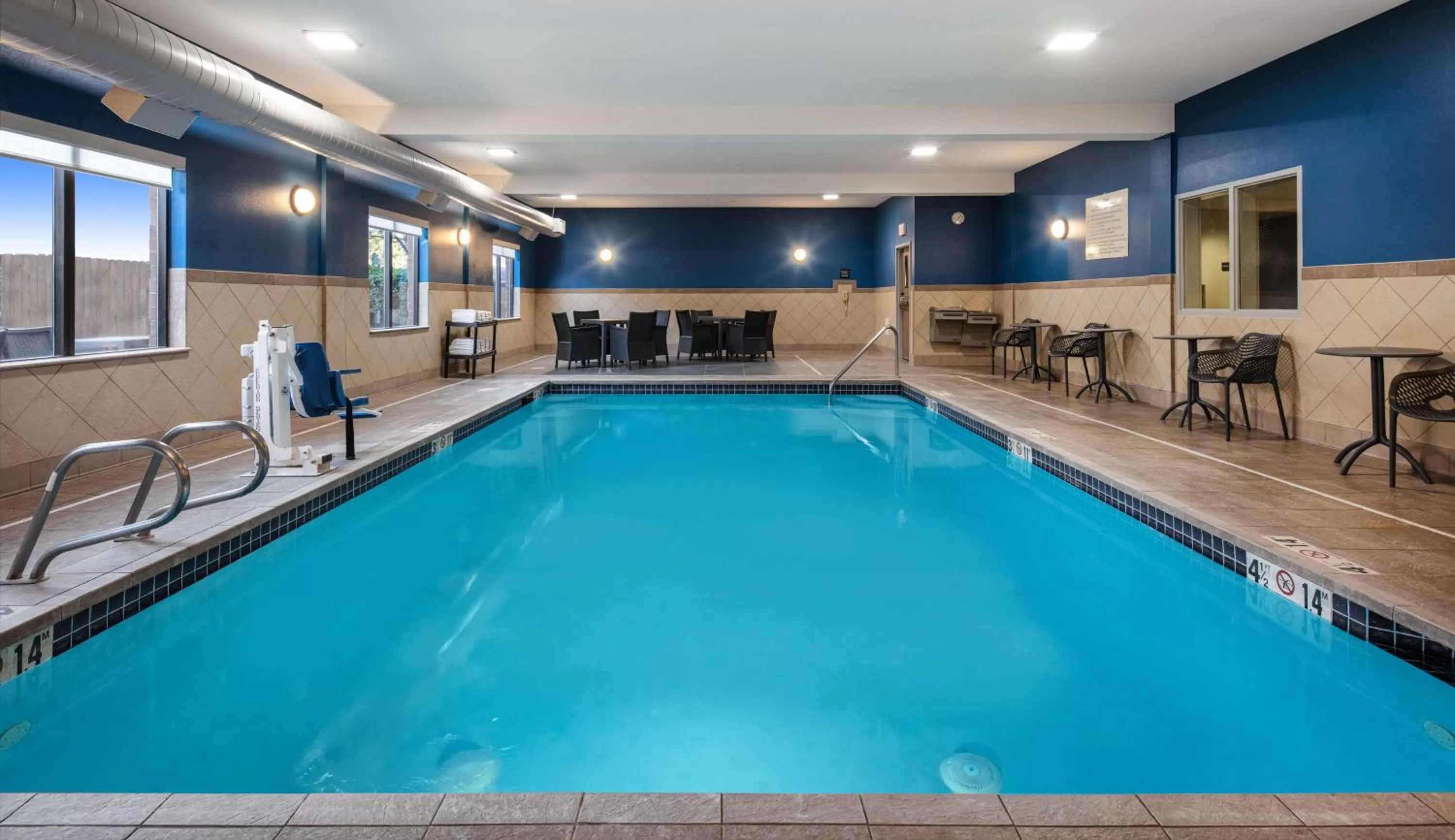 Pool view in Hampton Inn Medford