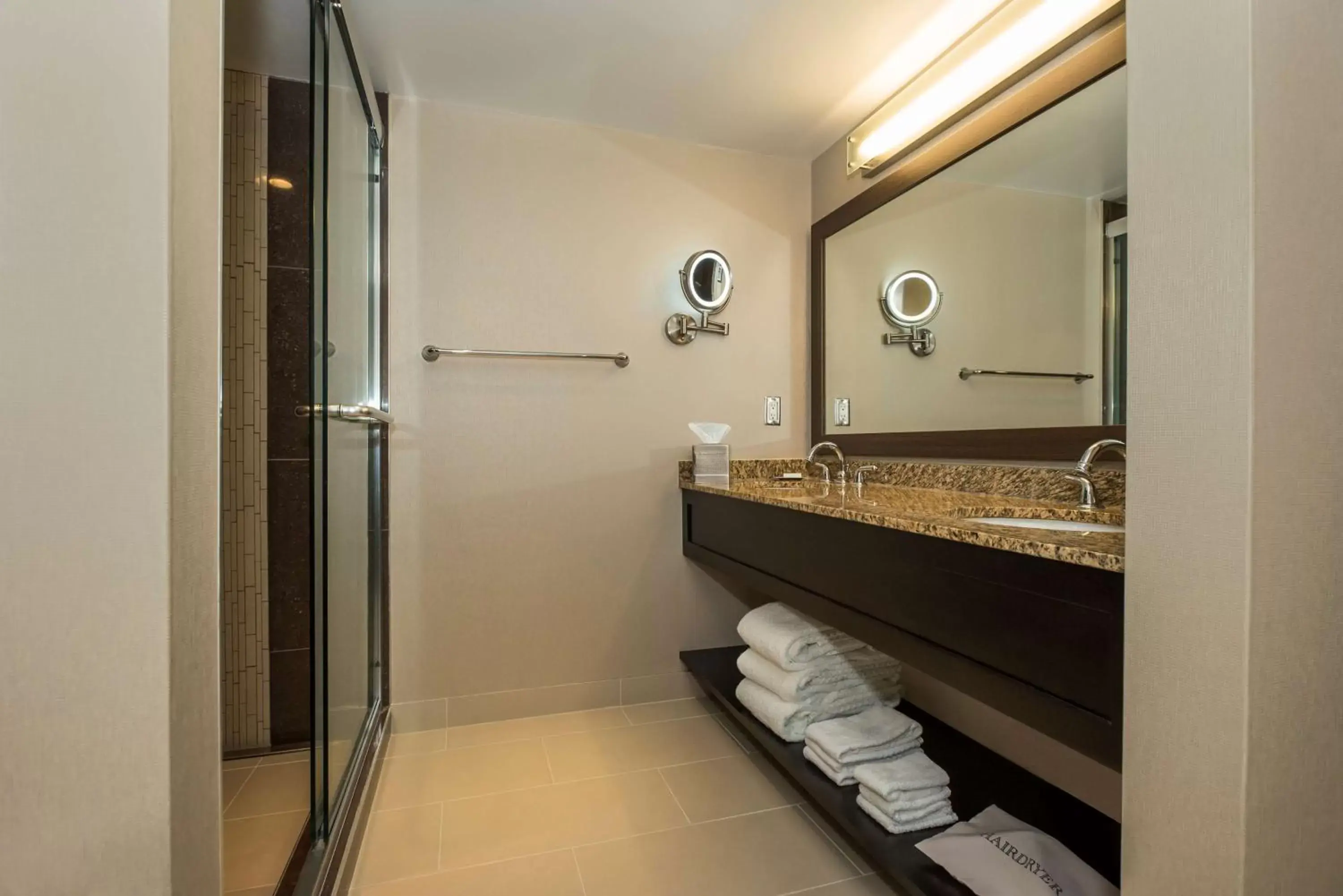 Bathroom in Hilton Winnipeg Airport Suites Bathroom in Hilton Winnipeg Airport Suites