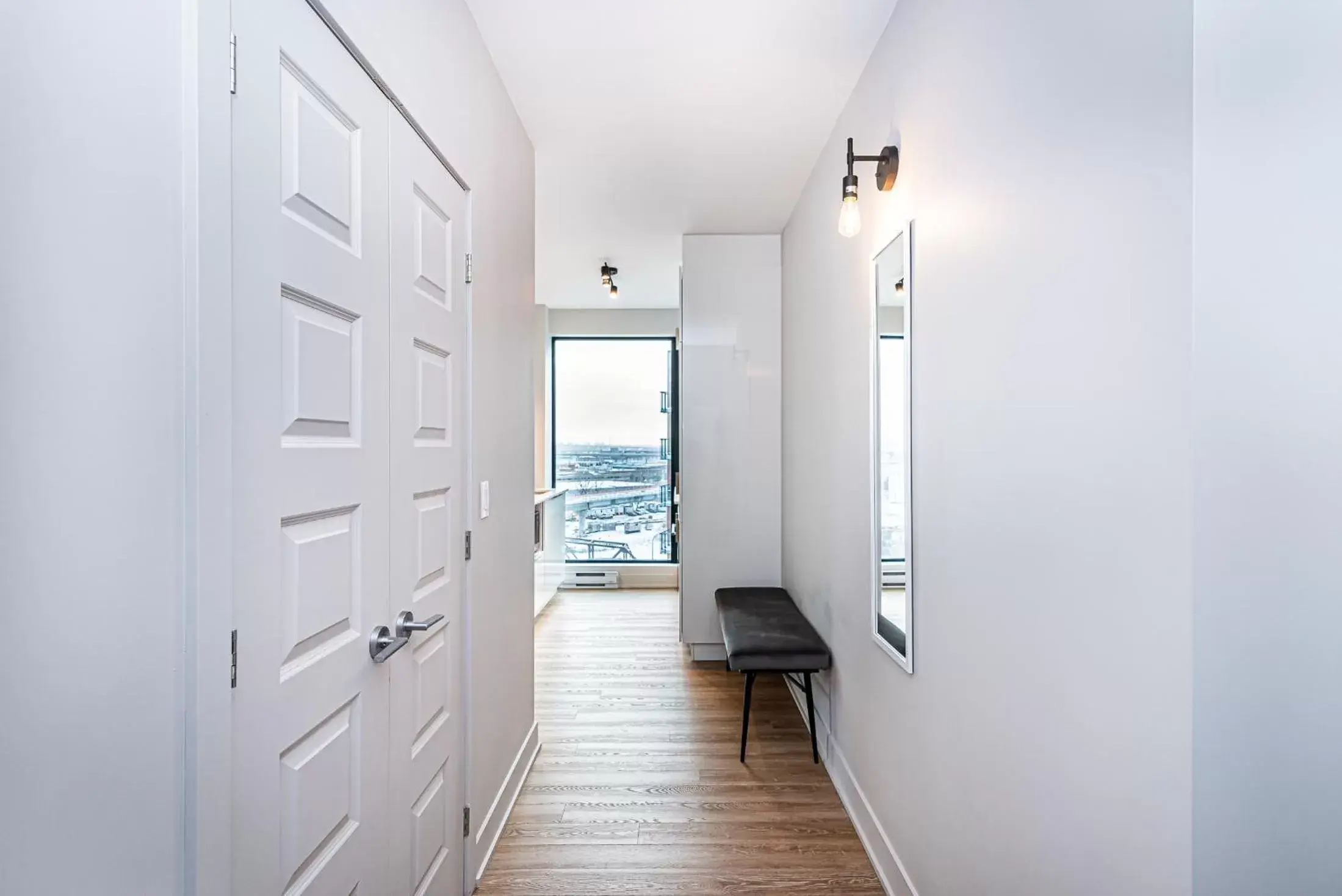 Seating area in WRFY Griffintown Apartment