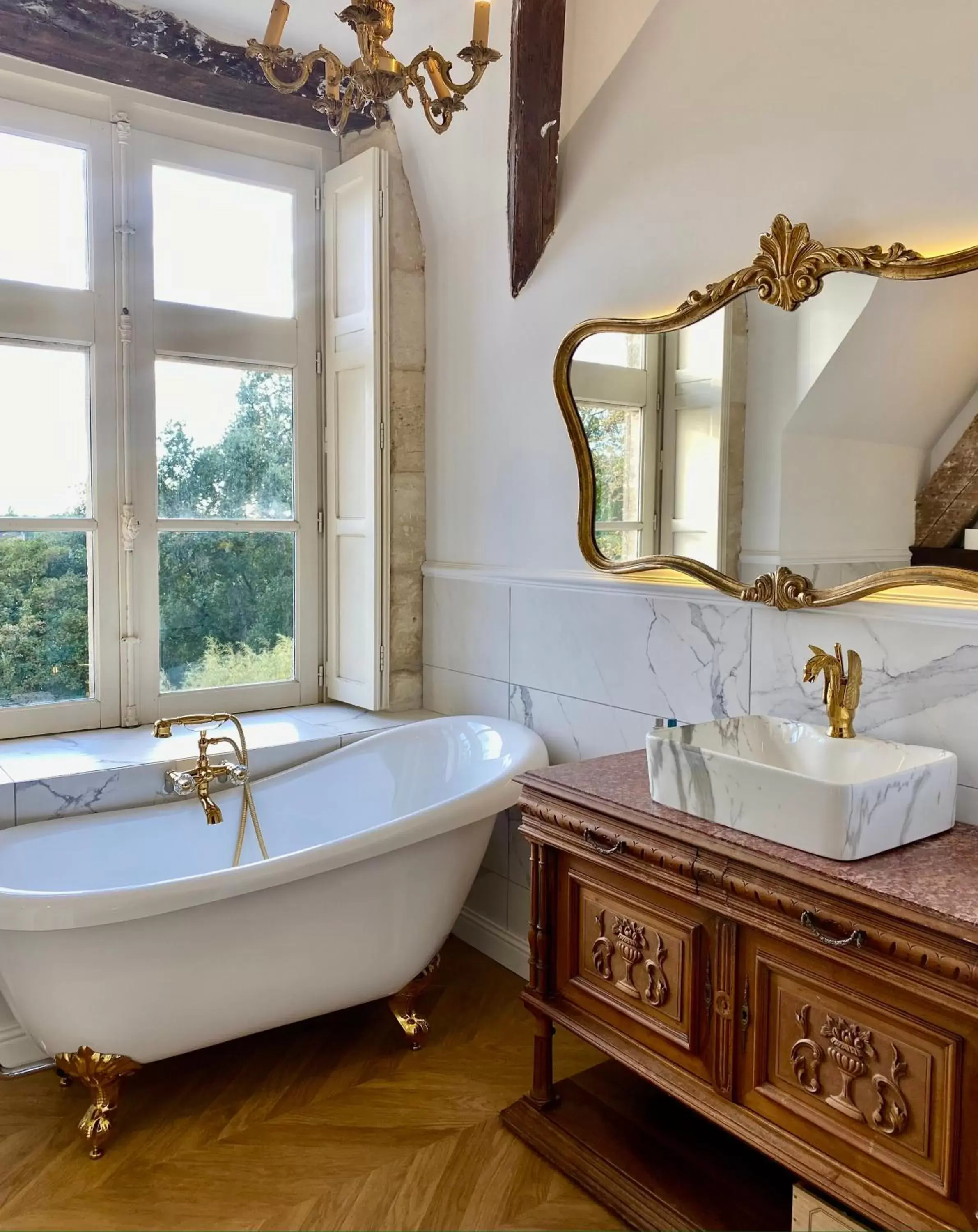 Bathroom in Château Borgeat de Lagrange - privatisation