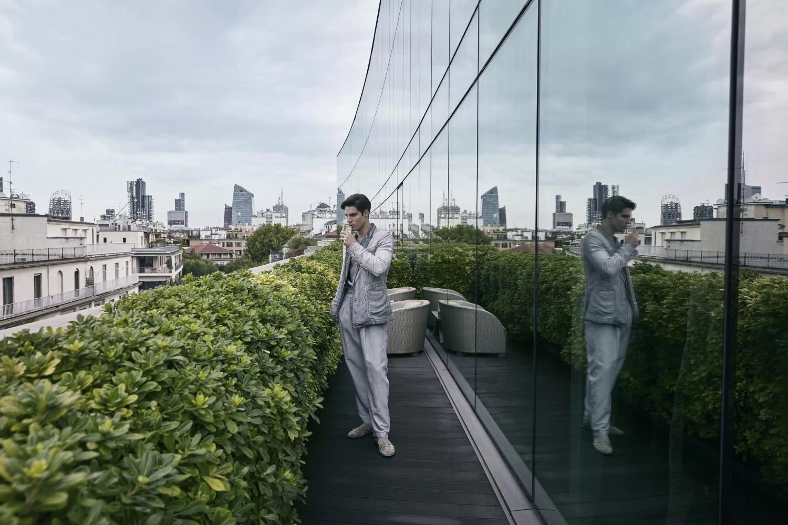 Balcony/Terrace in Armani Hotel Milano
