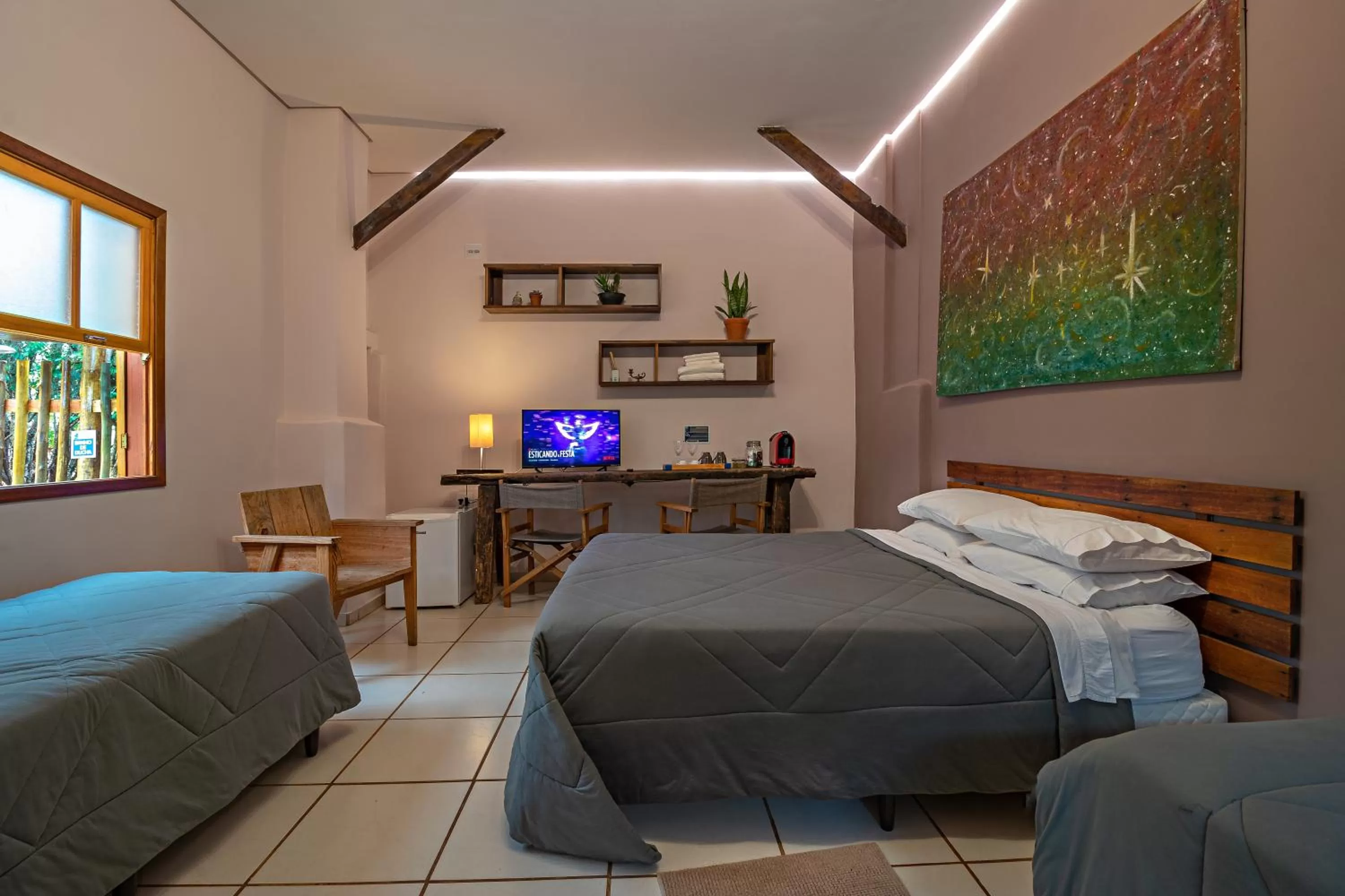 Bed in Suítes no Quintal