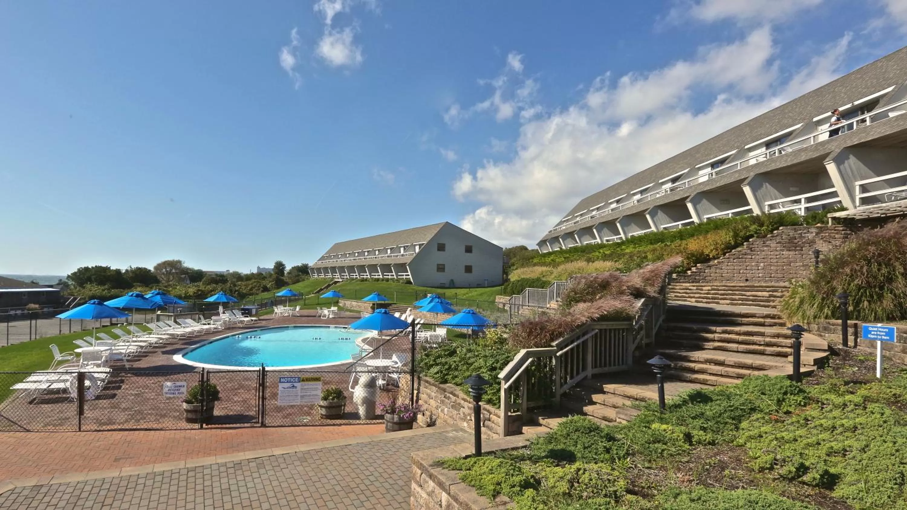 Swimming pool in Beachcomber Resort at Montauk