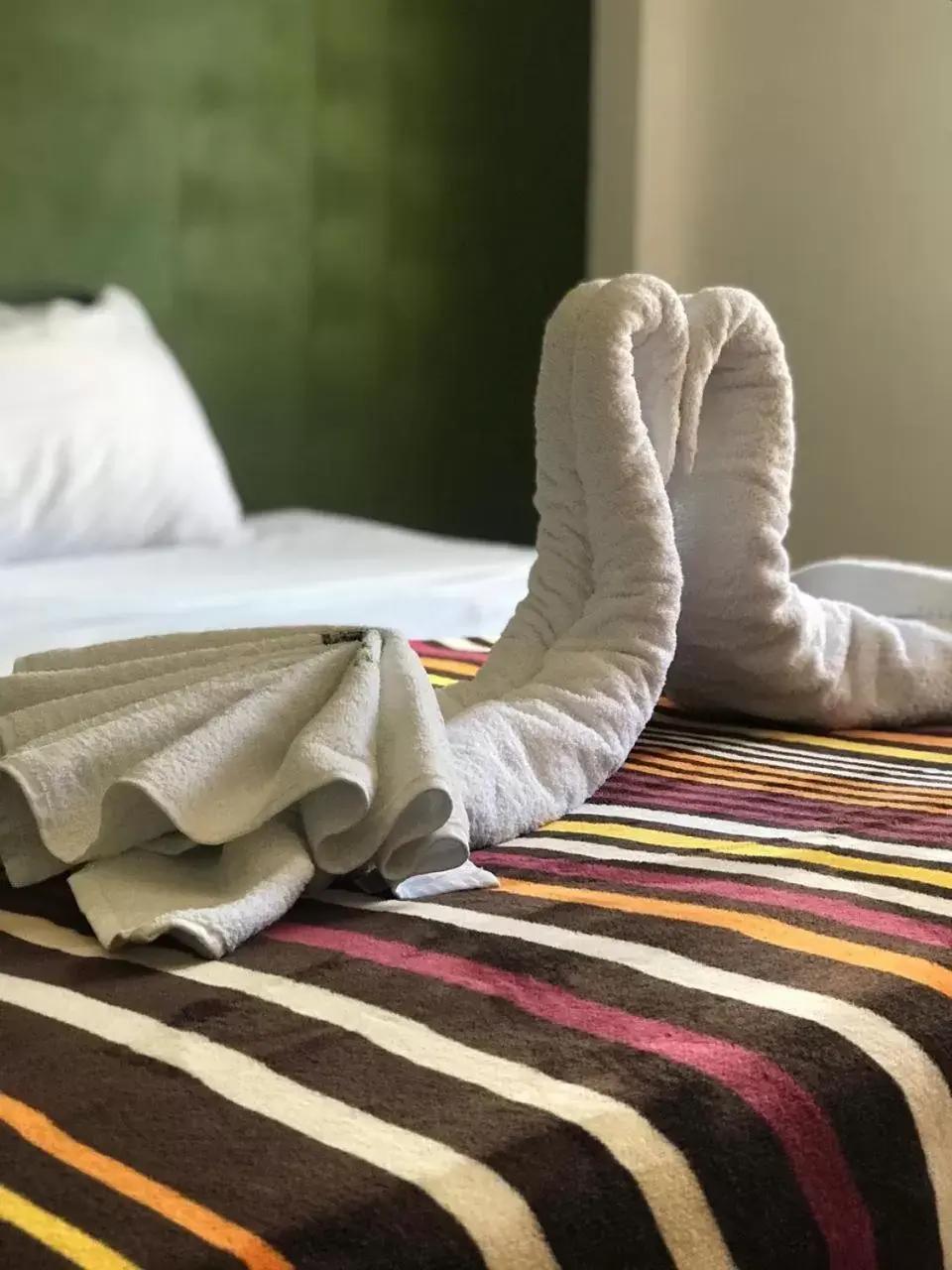 towels, Bed in Hotel Maya Balam