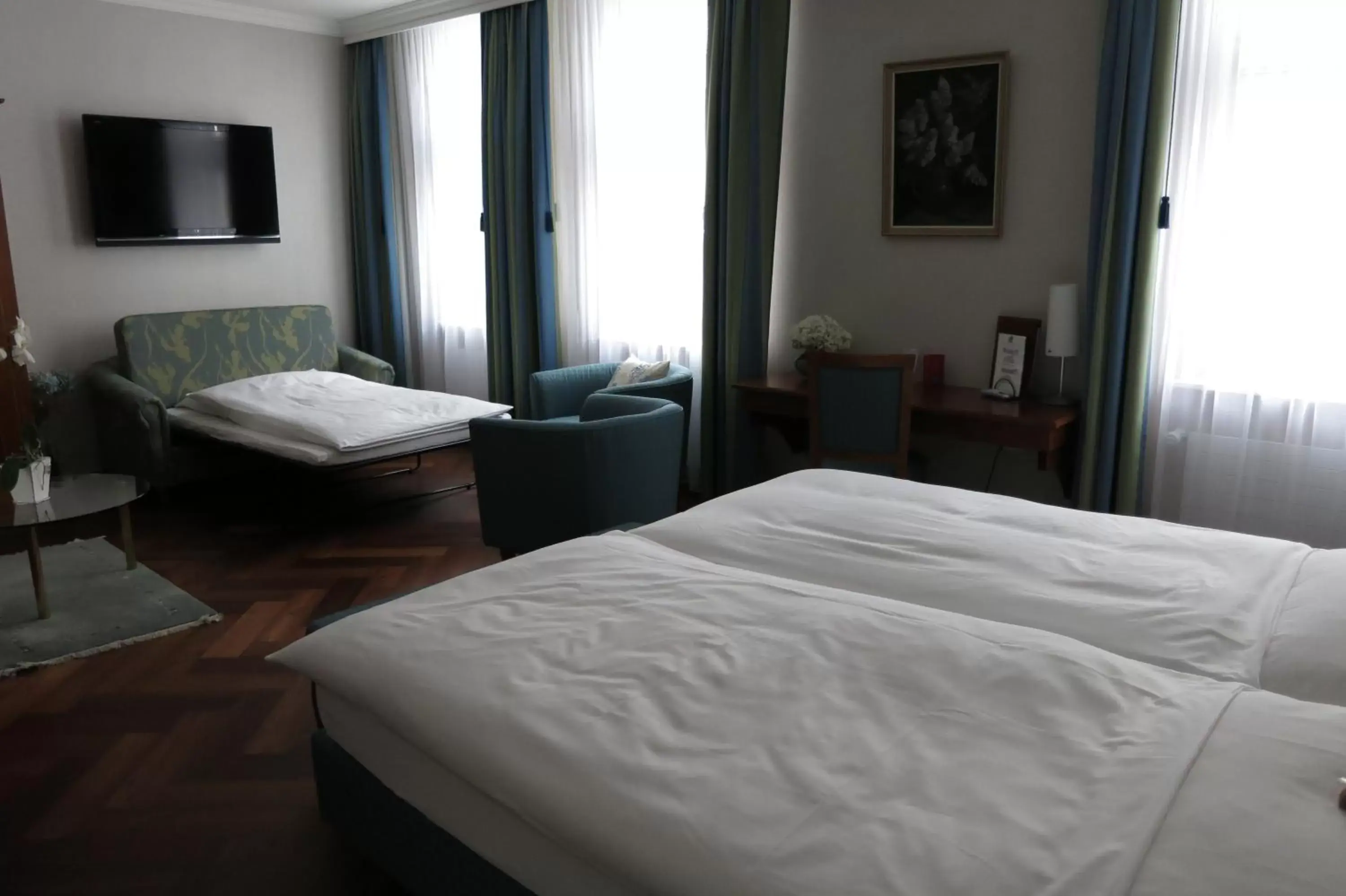 Bed in Hotel Hecht Appenzell