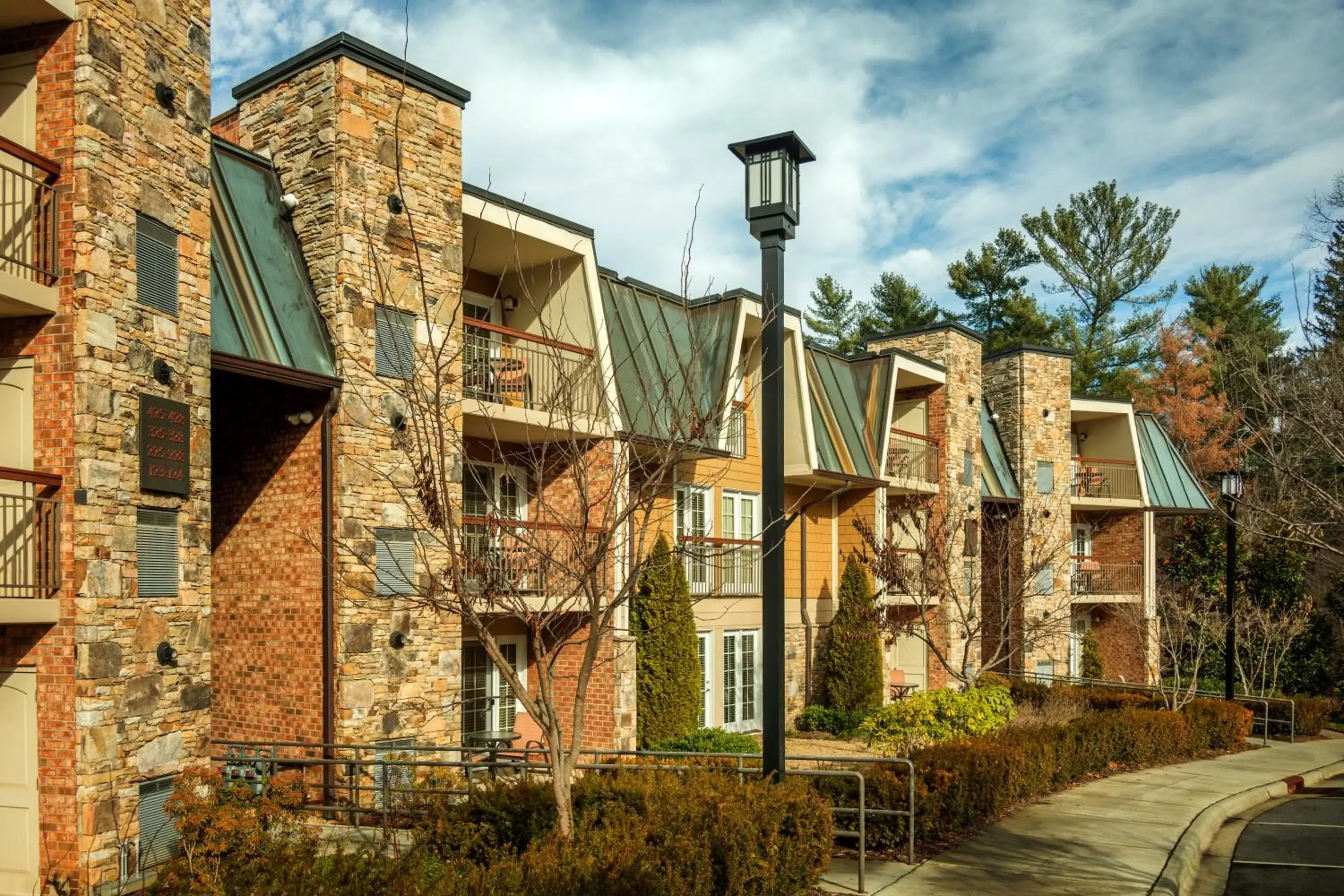 Facade/entrance, Property Building in The Residences at Biltmore - Asheville