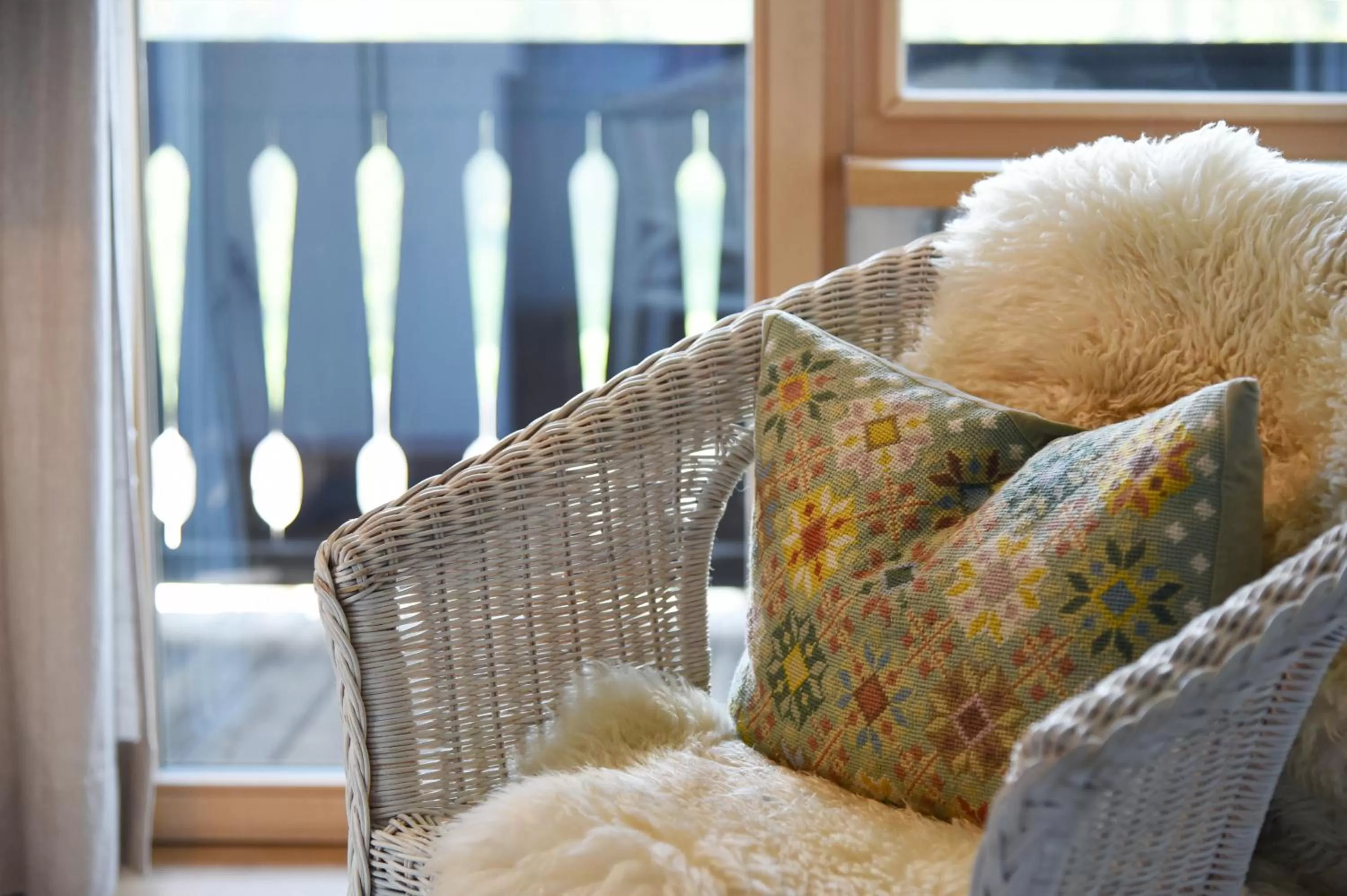 Decorative detail, Bed in Hotel Seehof-Arosa