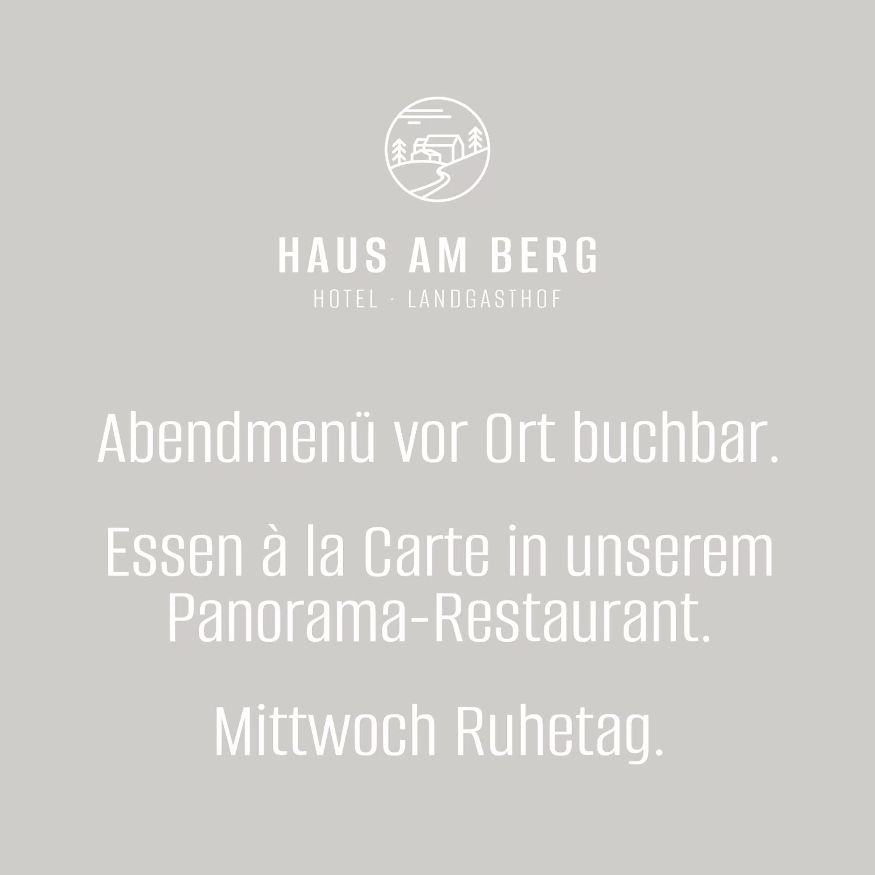 Restaurant/places to eat in Hotel "Haus am Berg"