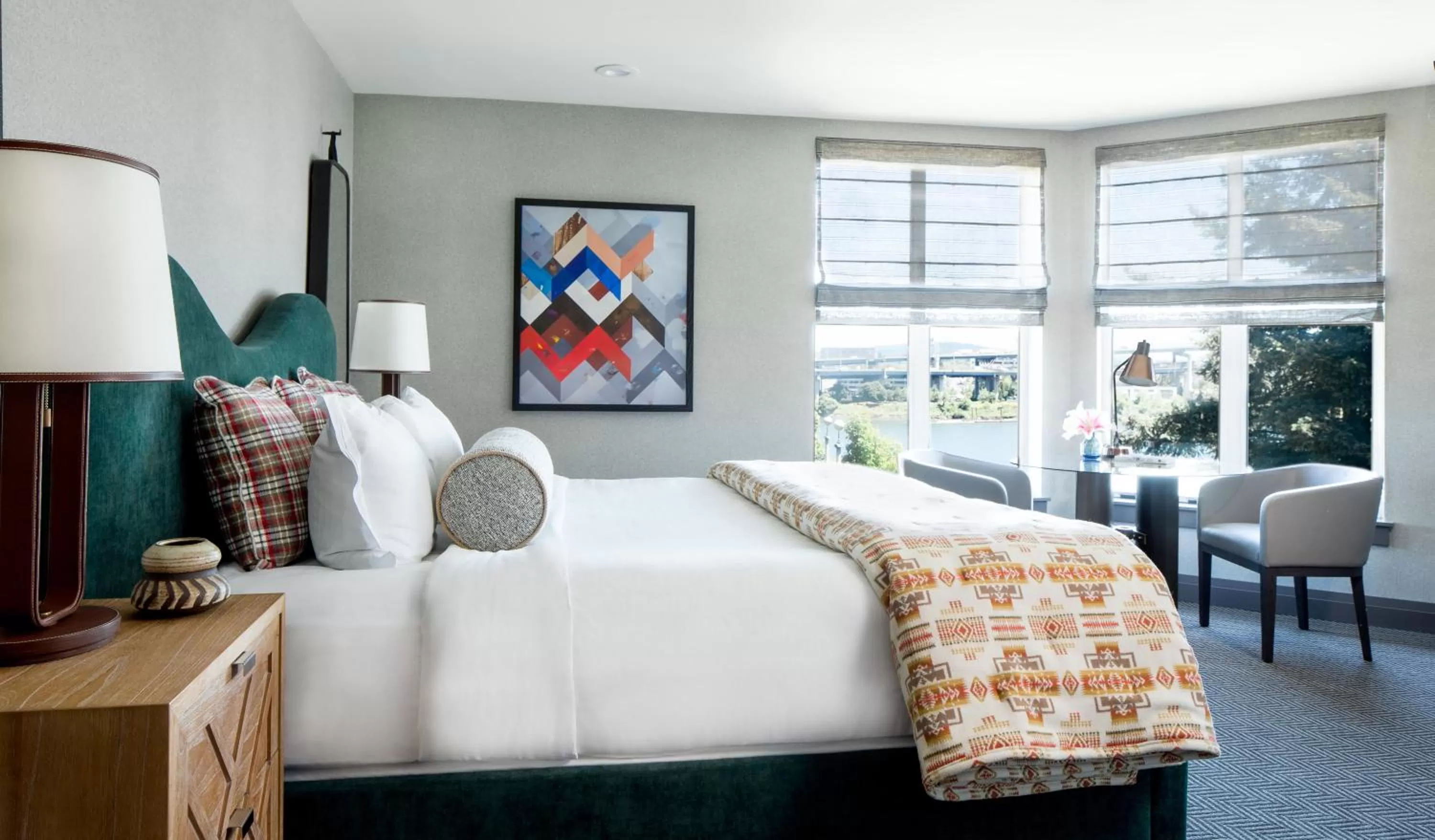 Bedroom, Bed in Kimpton Riverplace Hotel by IHG