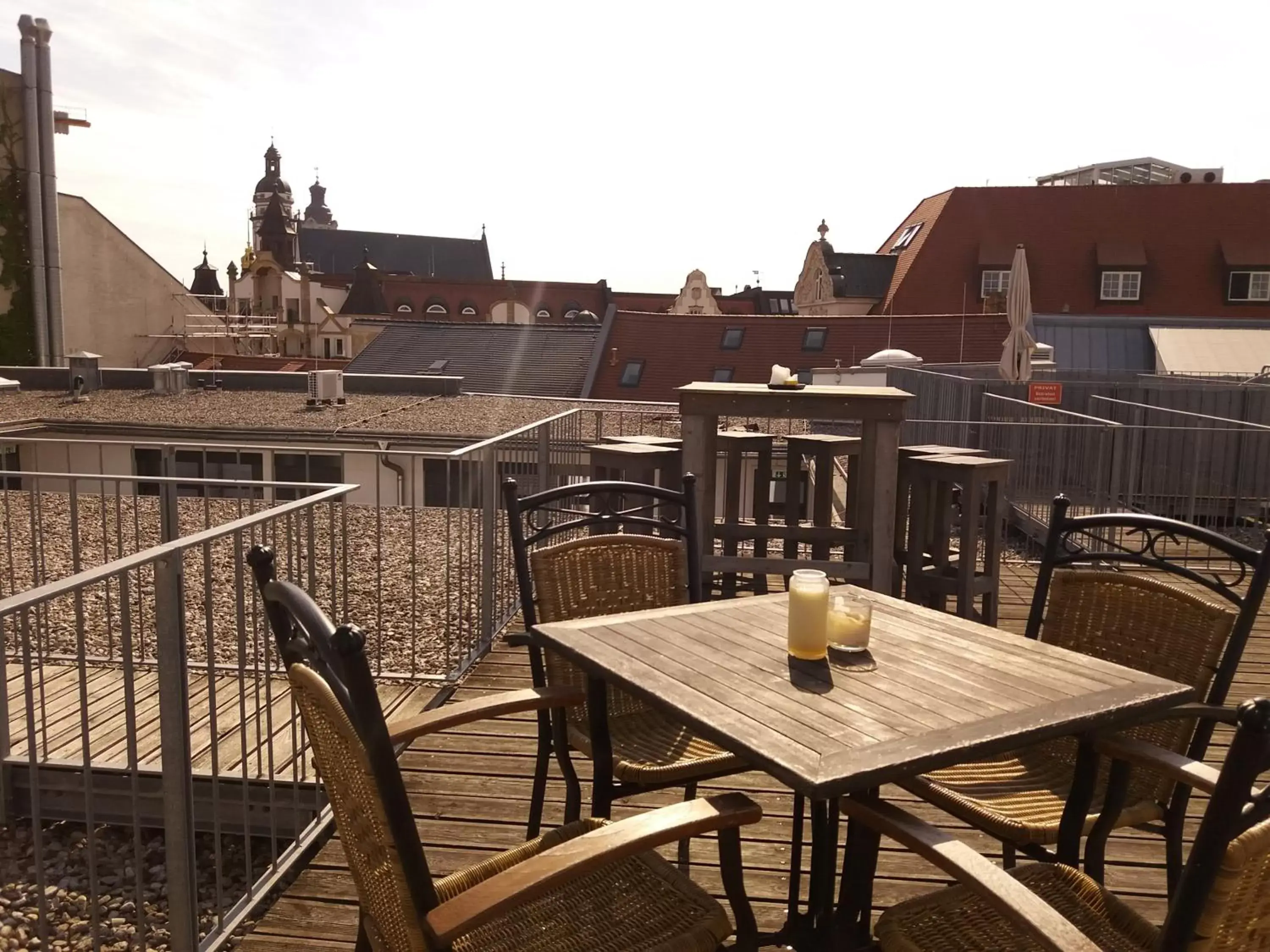 Balcony/Terrace in Five Elements Hostel Leipzig