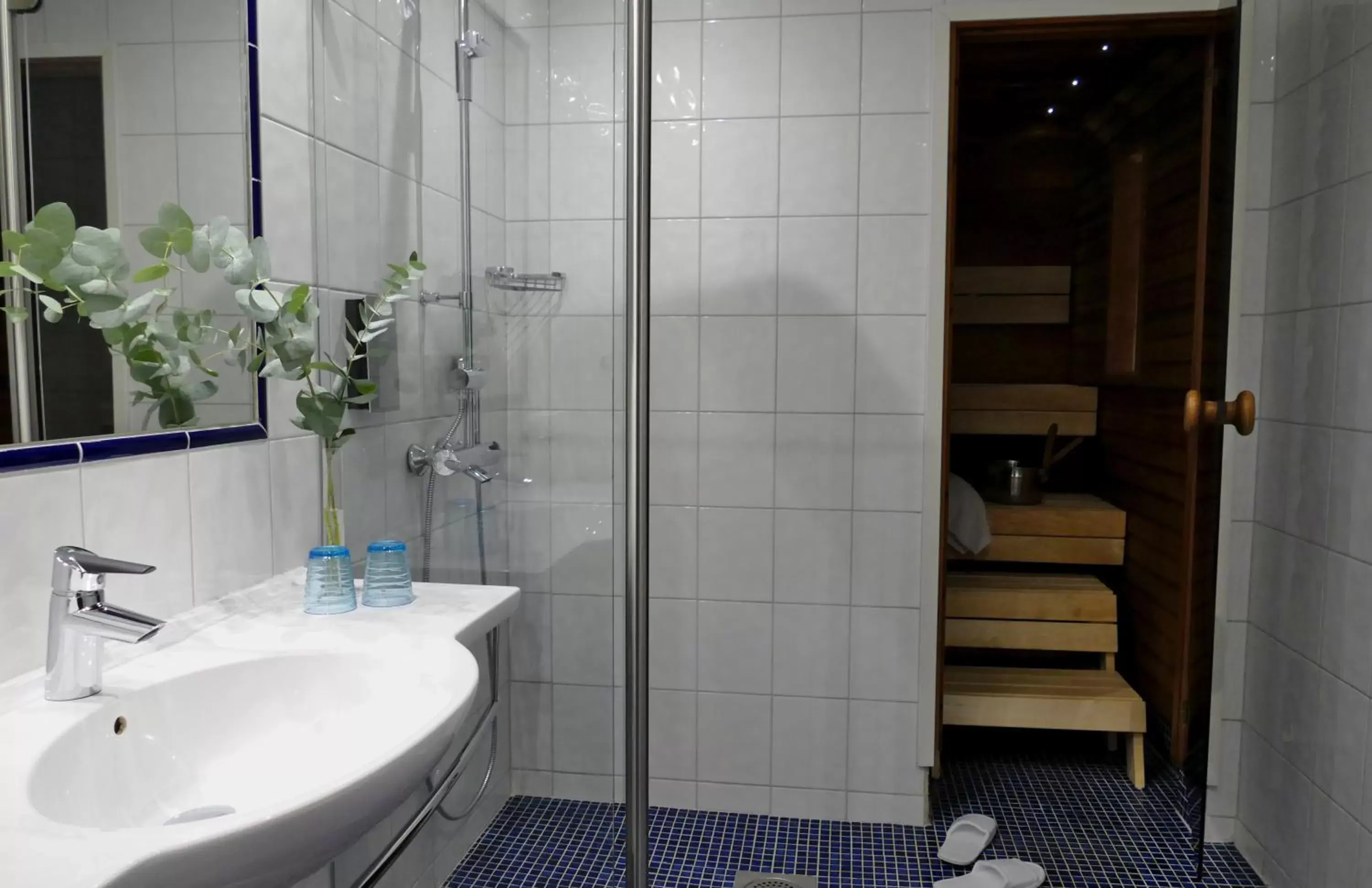 Sauna, Bathroom in Hotel Raumanlinna