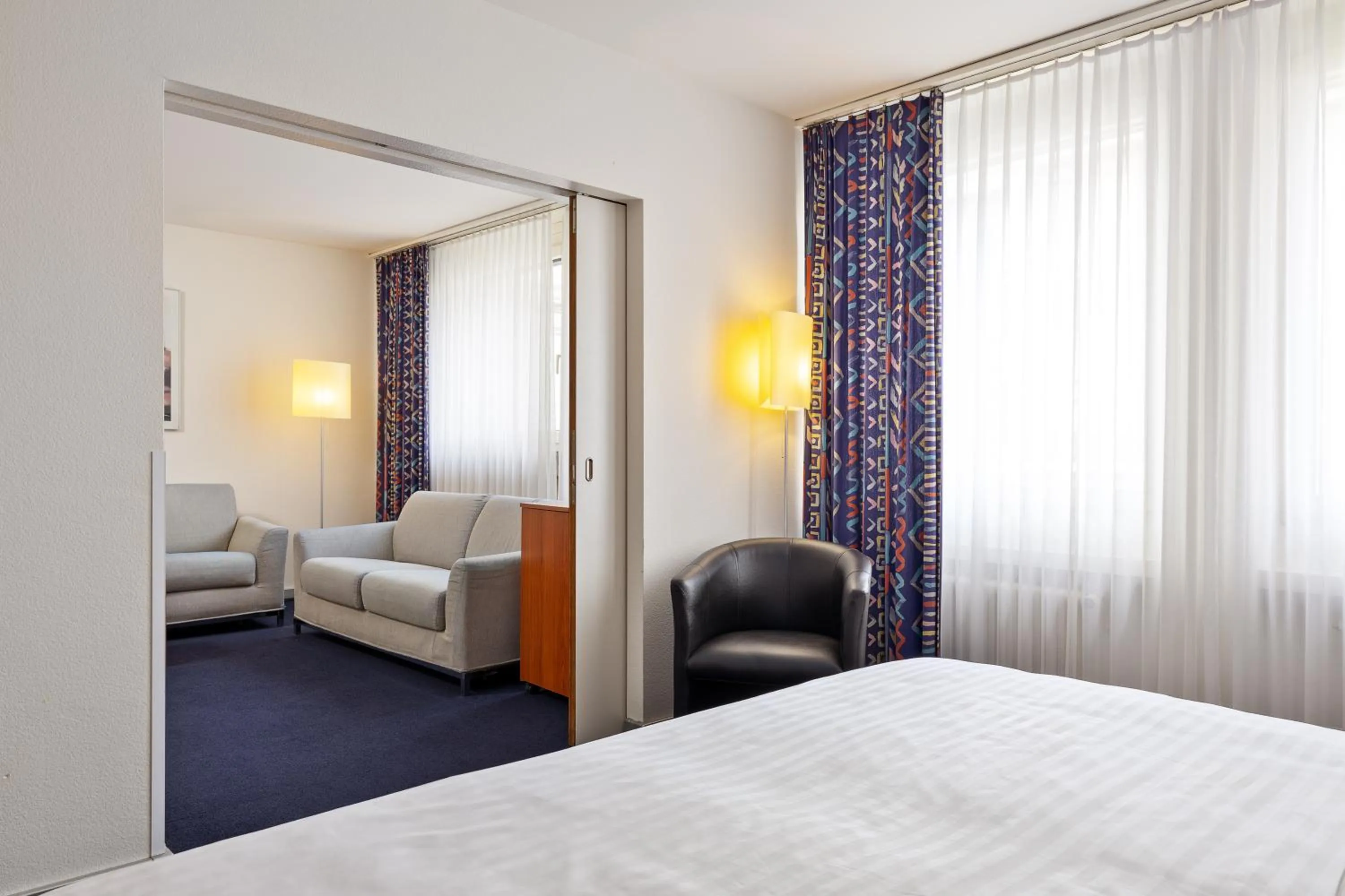 View (from property/room), Bed in Merian am Rhein