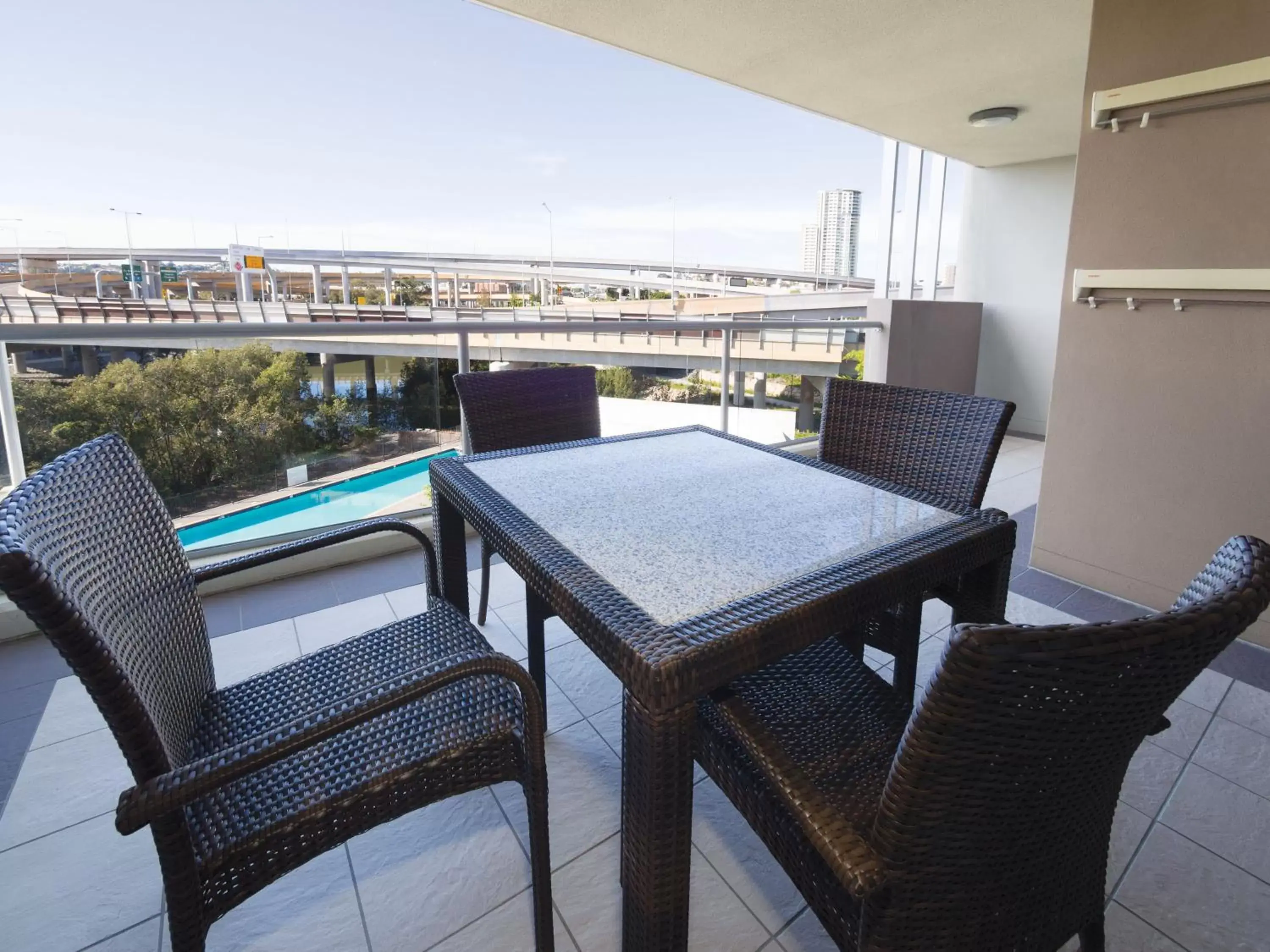 Patio, Balcony/Terrace in Oaks Brisbane Mews Suites