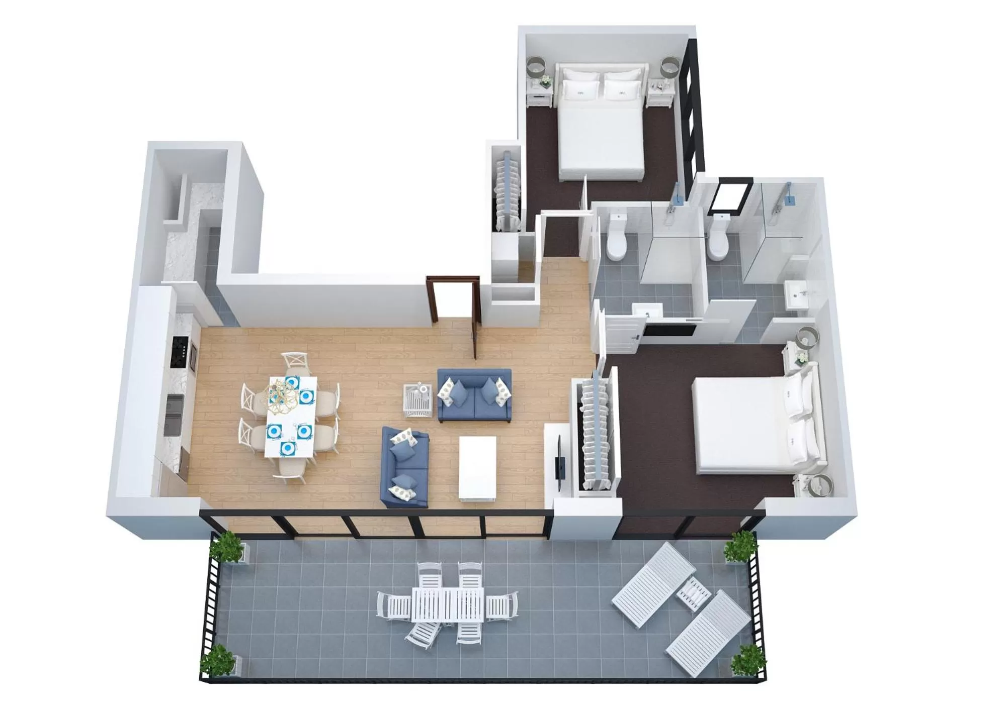 Floor plan in The Hamptons Apartments - Port Melbourne