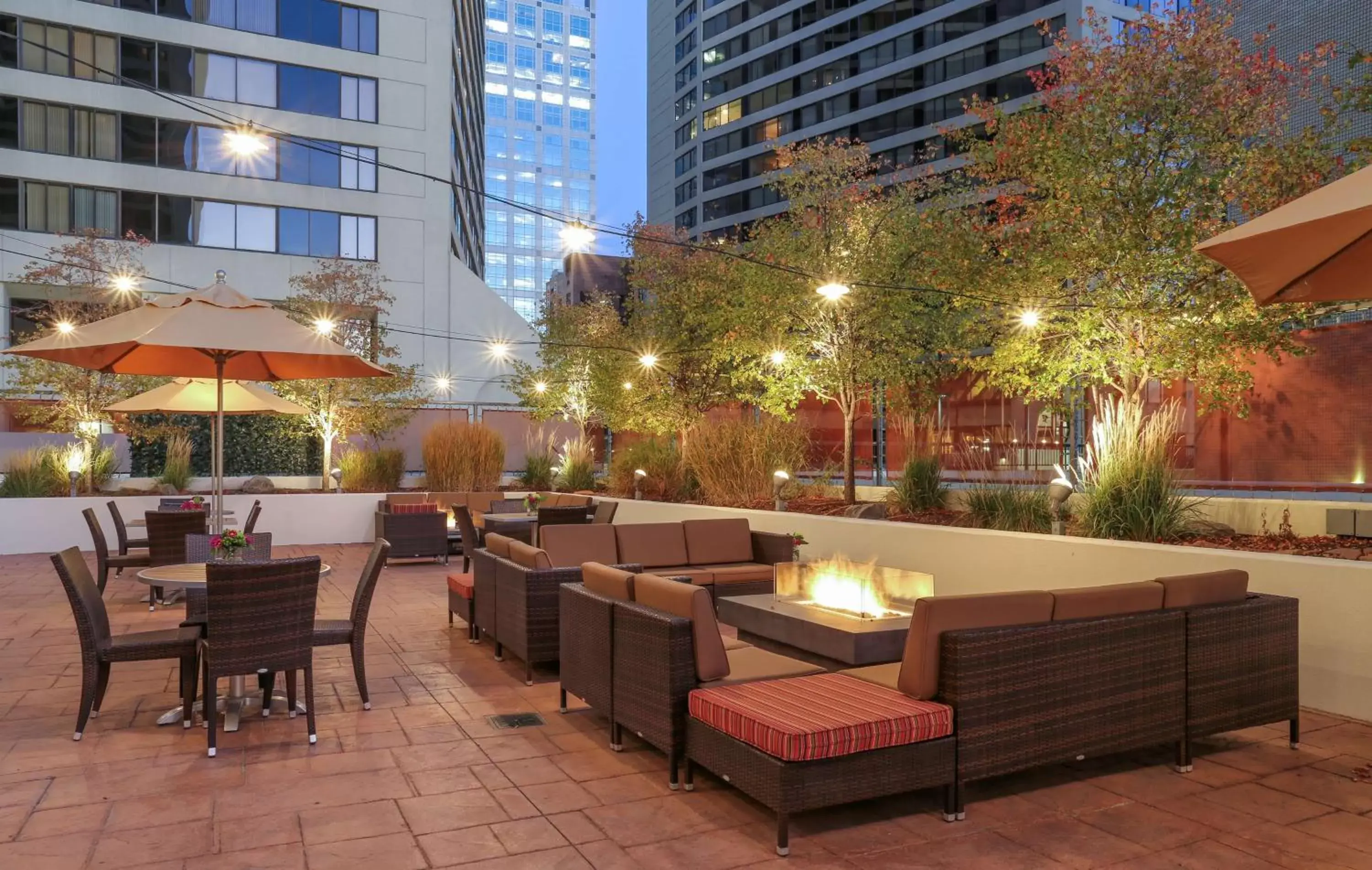 Inner courtyard view in Hilton Salt Lake City Center