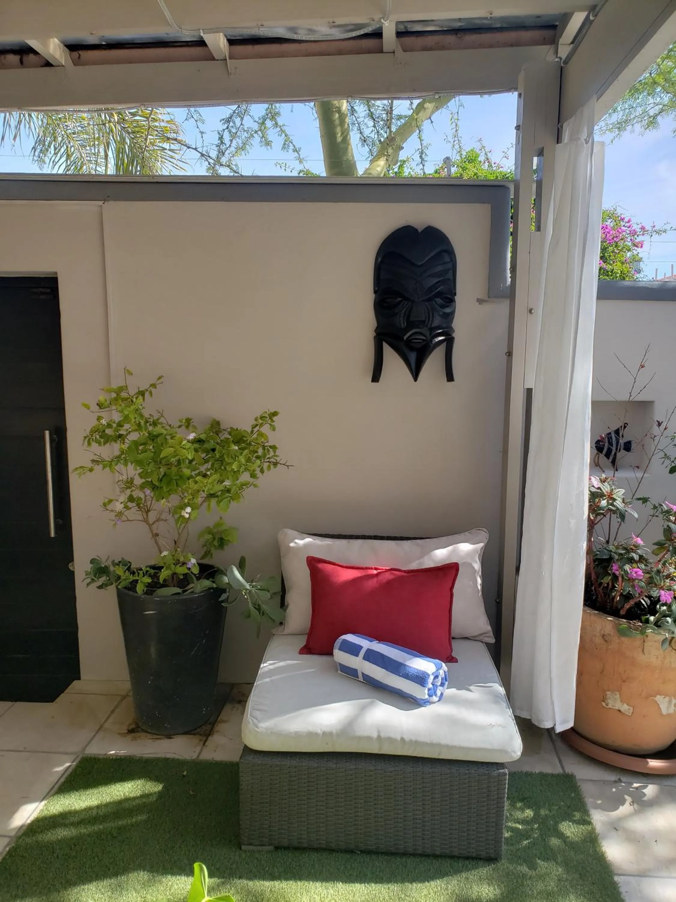 Seating area in Point B Guest House -Sustainable Solar Energy