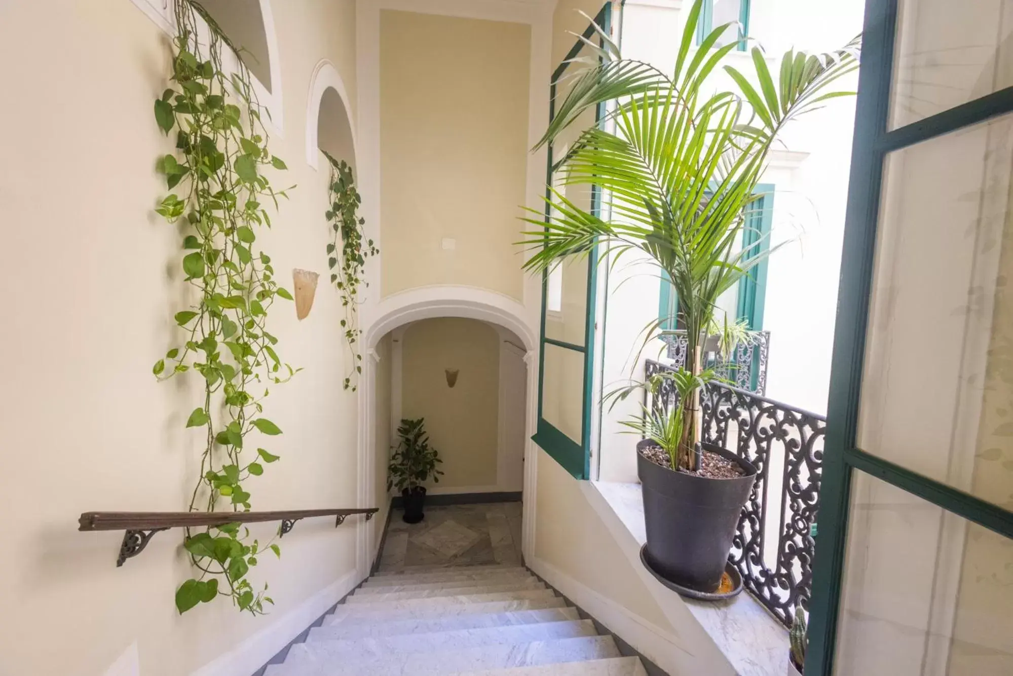 Inner courtyard view in Central Gallery Rooms- Palazzo D'Ali' Staiti XIX