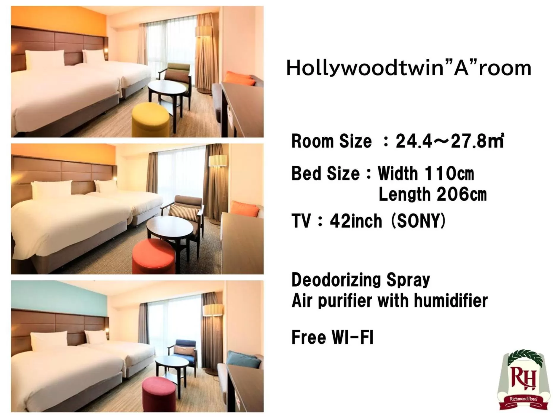 Standard Twin Room in Richmond Hotel Namba Daikokucho