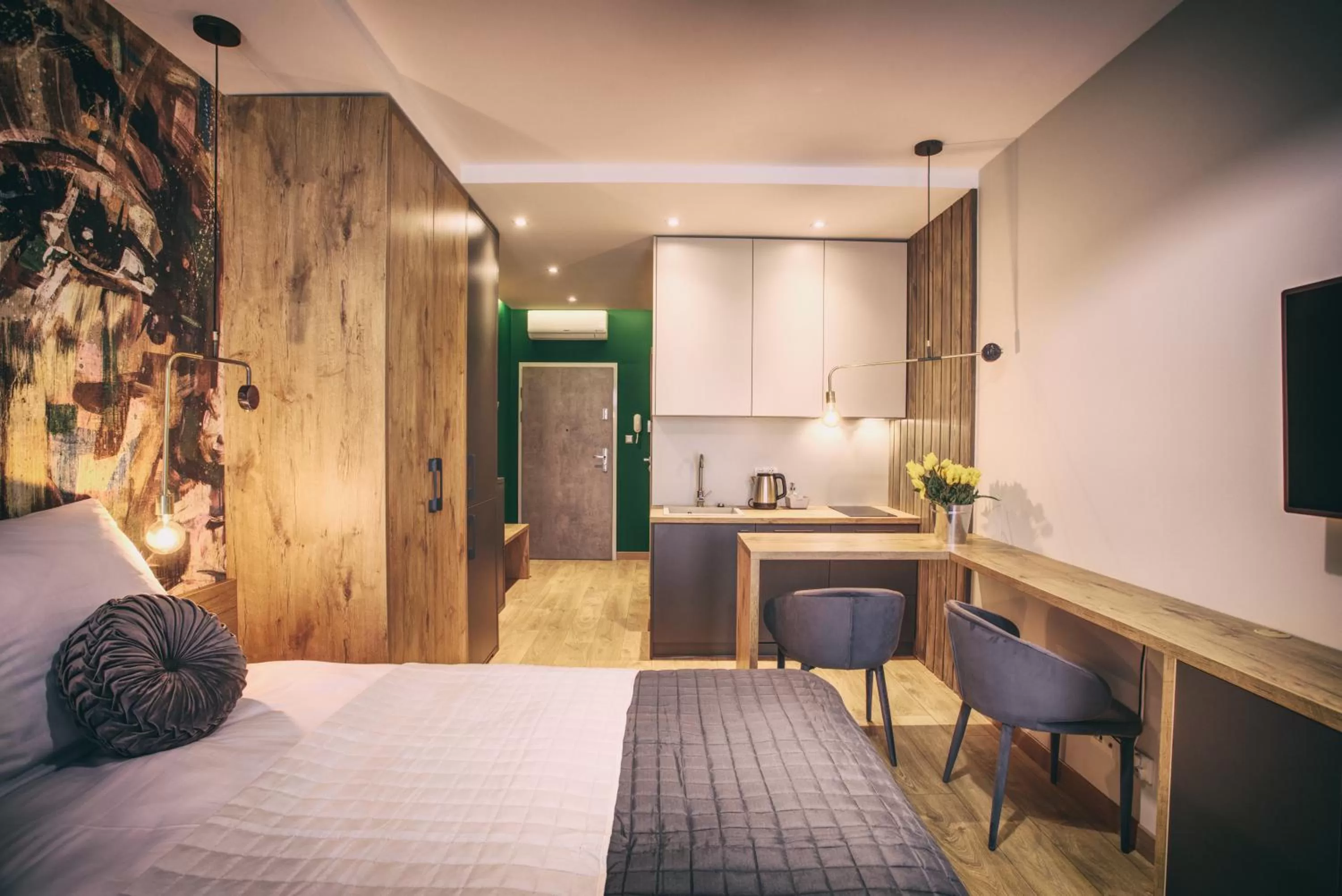 Kitchen or kitchenette, Bed in RAJSKA 3 by PI Apartments