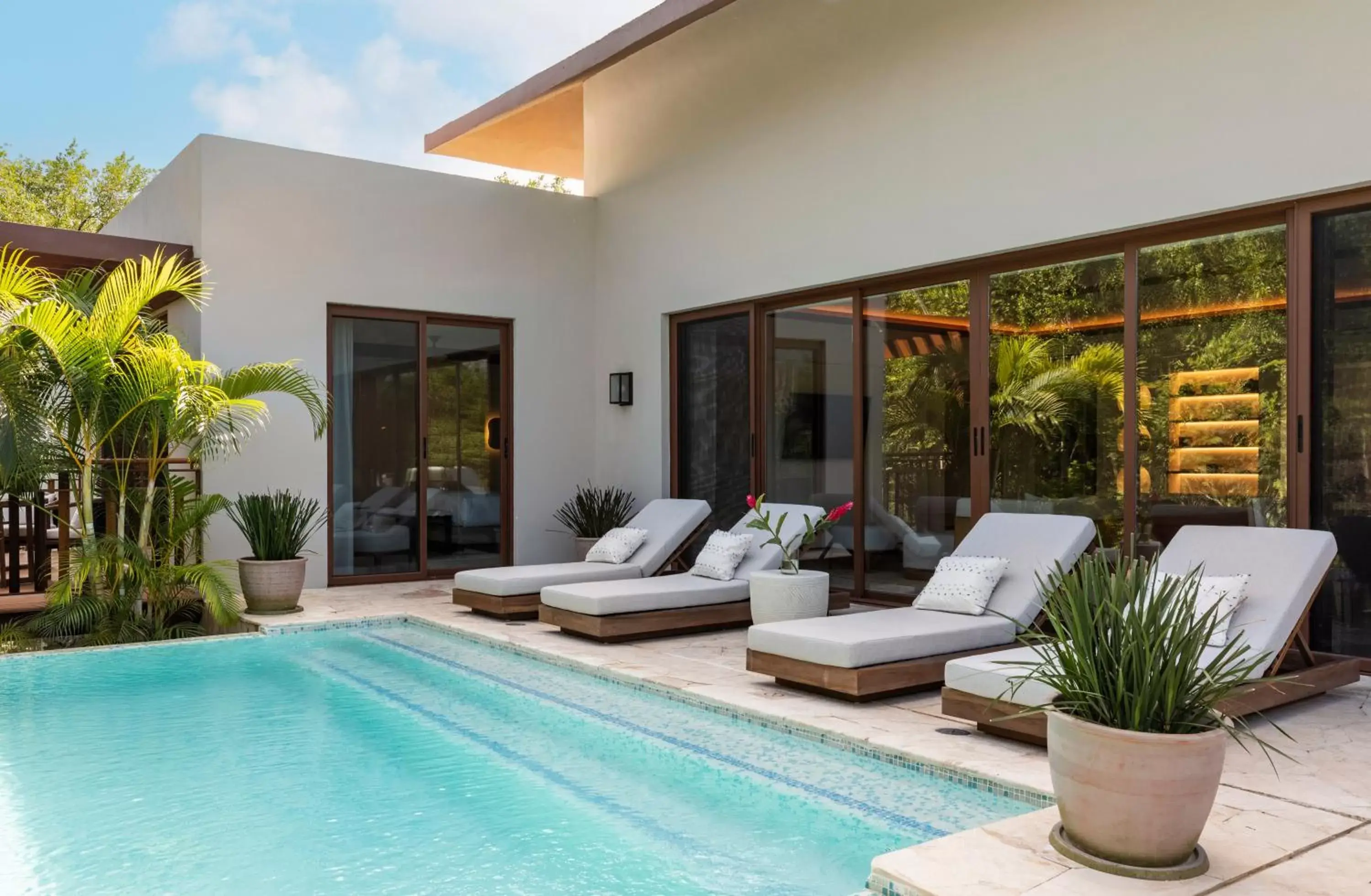 Balcony/Terrace, Swimming Pool in Fairmont Mayakoba Riviera Maya - All Inclusive