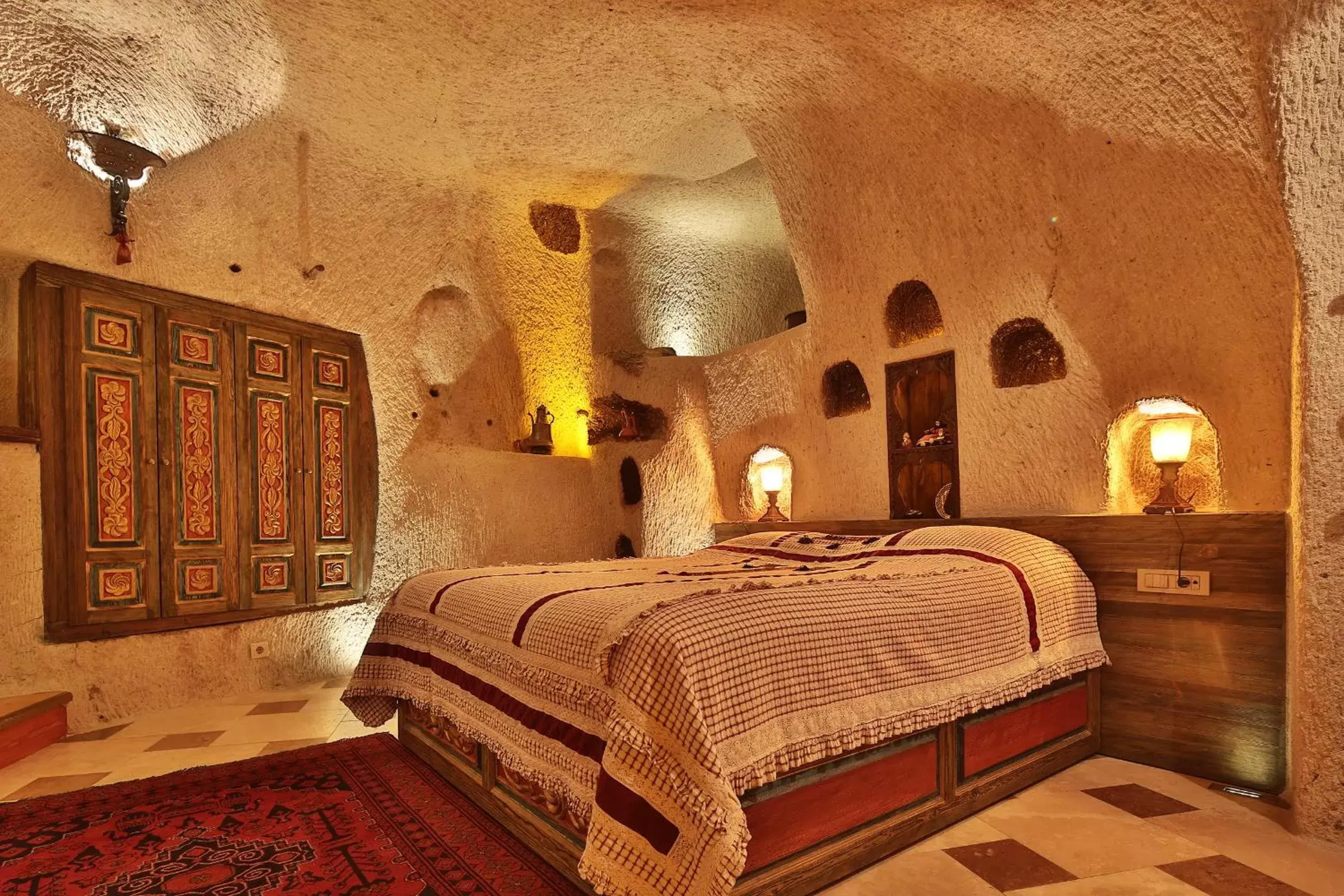 Decorative detail, Bed in Cappadocia Cave Suites