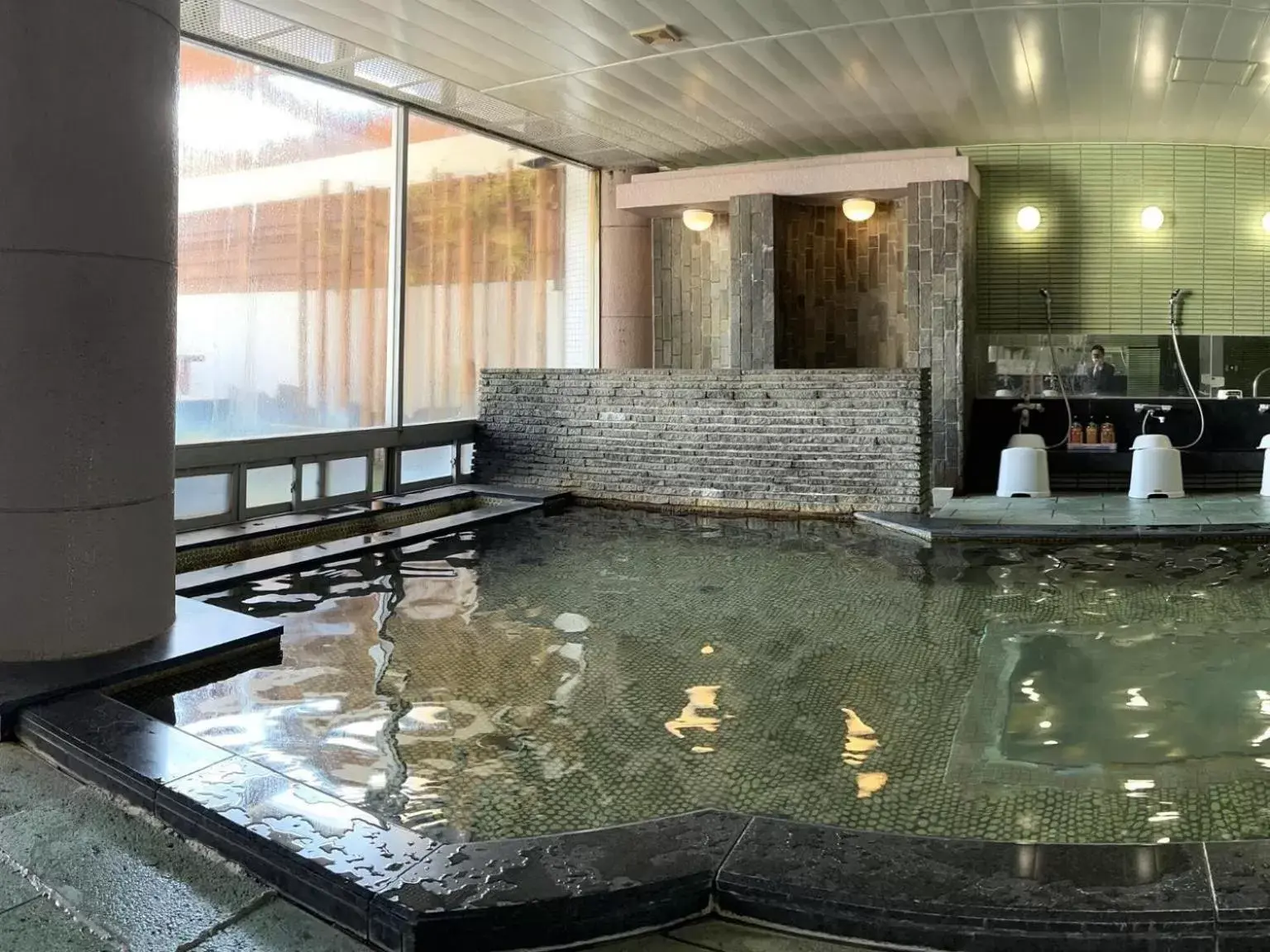 Hot Spring Bath, Swimming Pool in Mikawawan Resort Linx