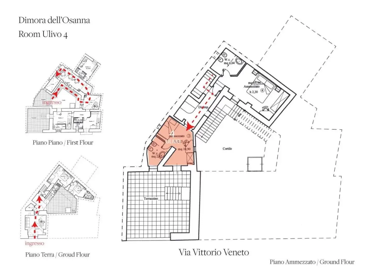 Floor Plan in Dimora Dell'Osanna Raro Villas Smart Rooms Collection