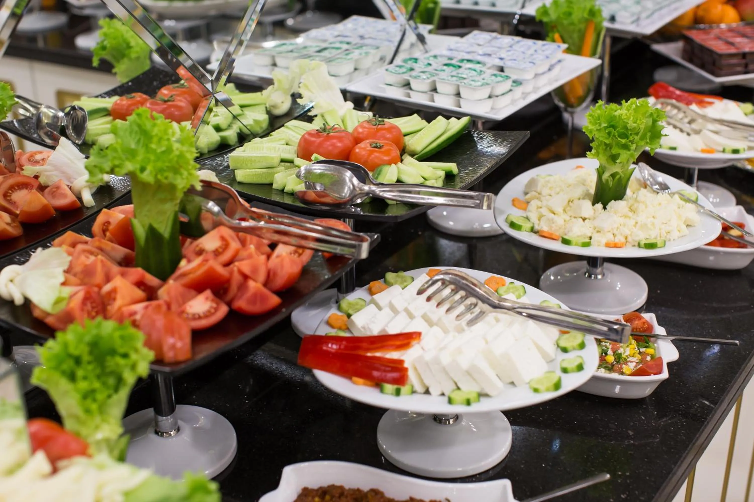 Buffet breakfast in Ruba Palace Thermal Hotel