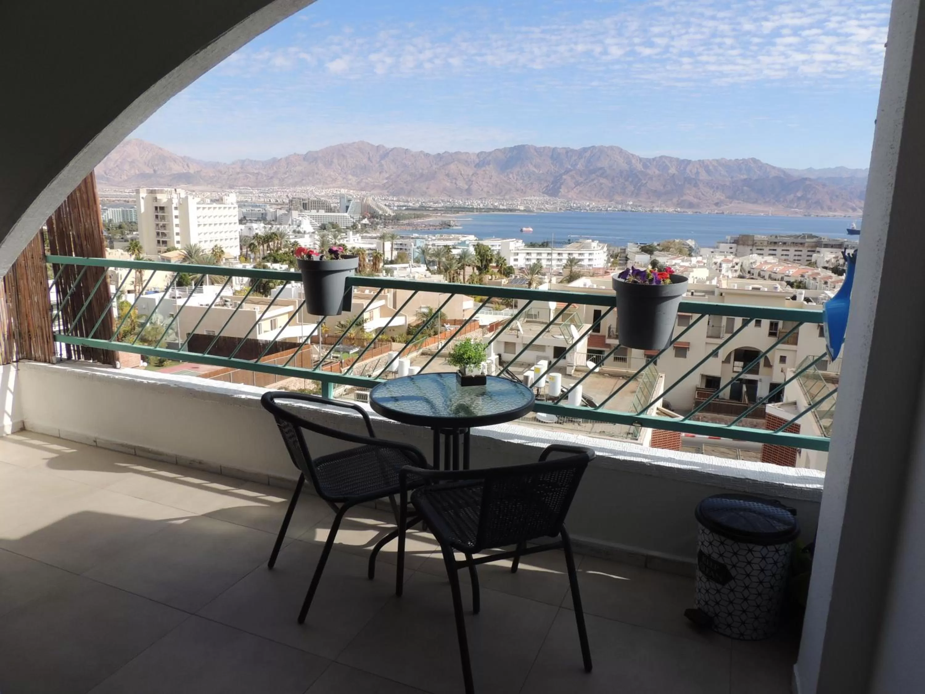 View (from property/room), Balcony/Terrace in Lev Eilat Suites