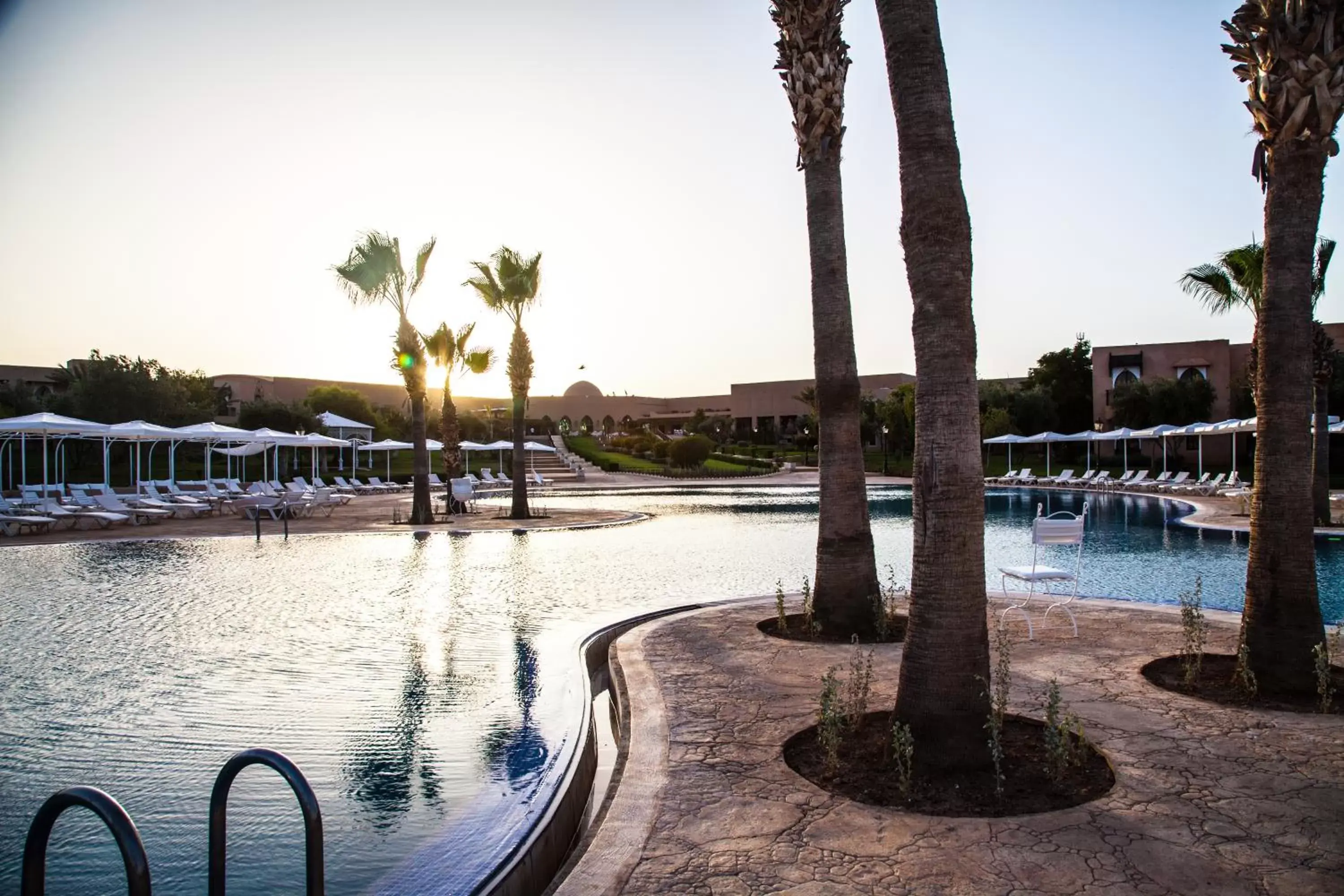 Sunset, Swimming Pool in Marrakech Ryads Parc All inclusive