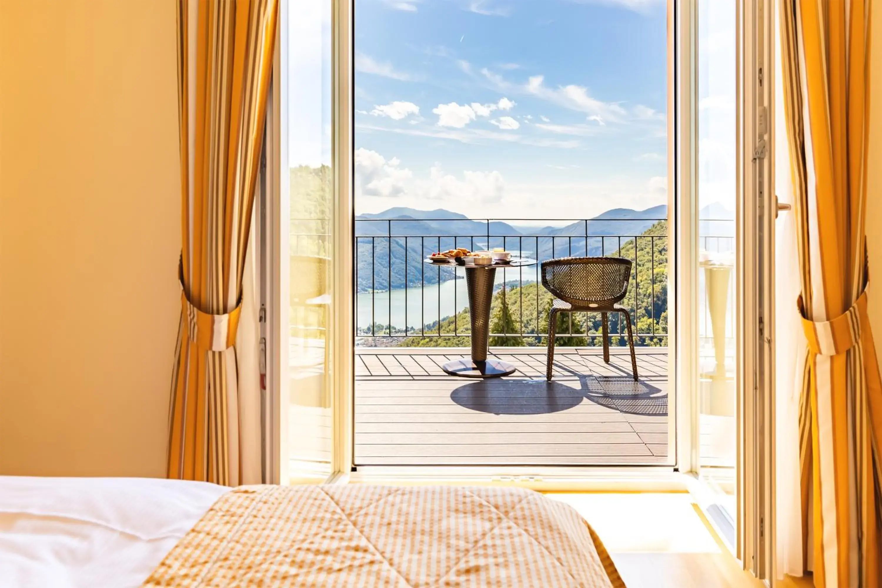 View (from property/room), Balcony/Terrace in Kurhaus Cademario Hotel & DOT Spa - Ticino Hotels Group