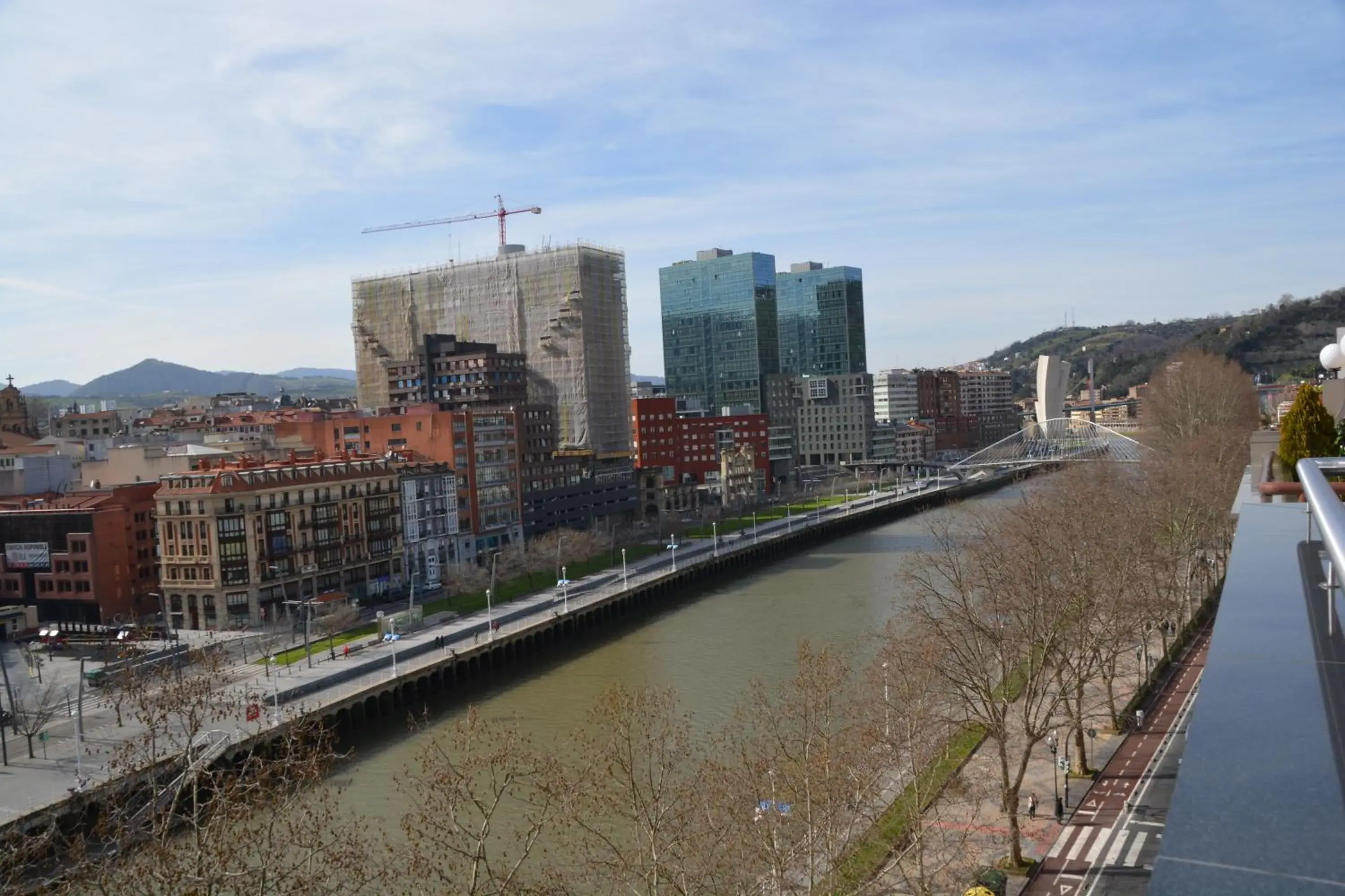 River view in Hotel Bilbao Plaza