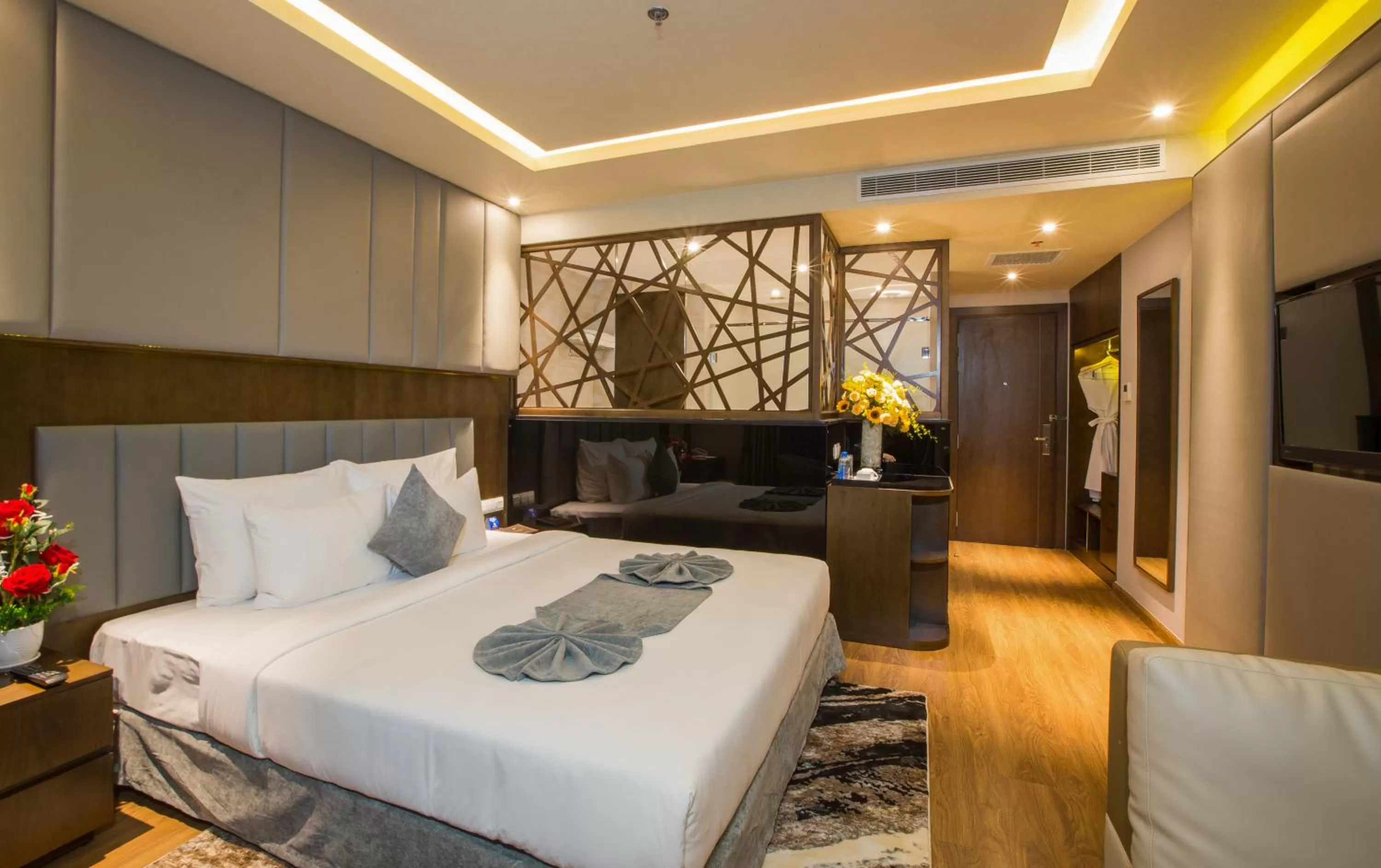 Photo of the whole room, Bed in DTX Hotel Nha Trang