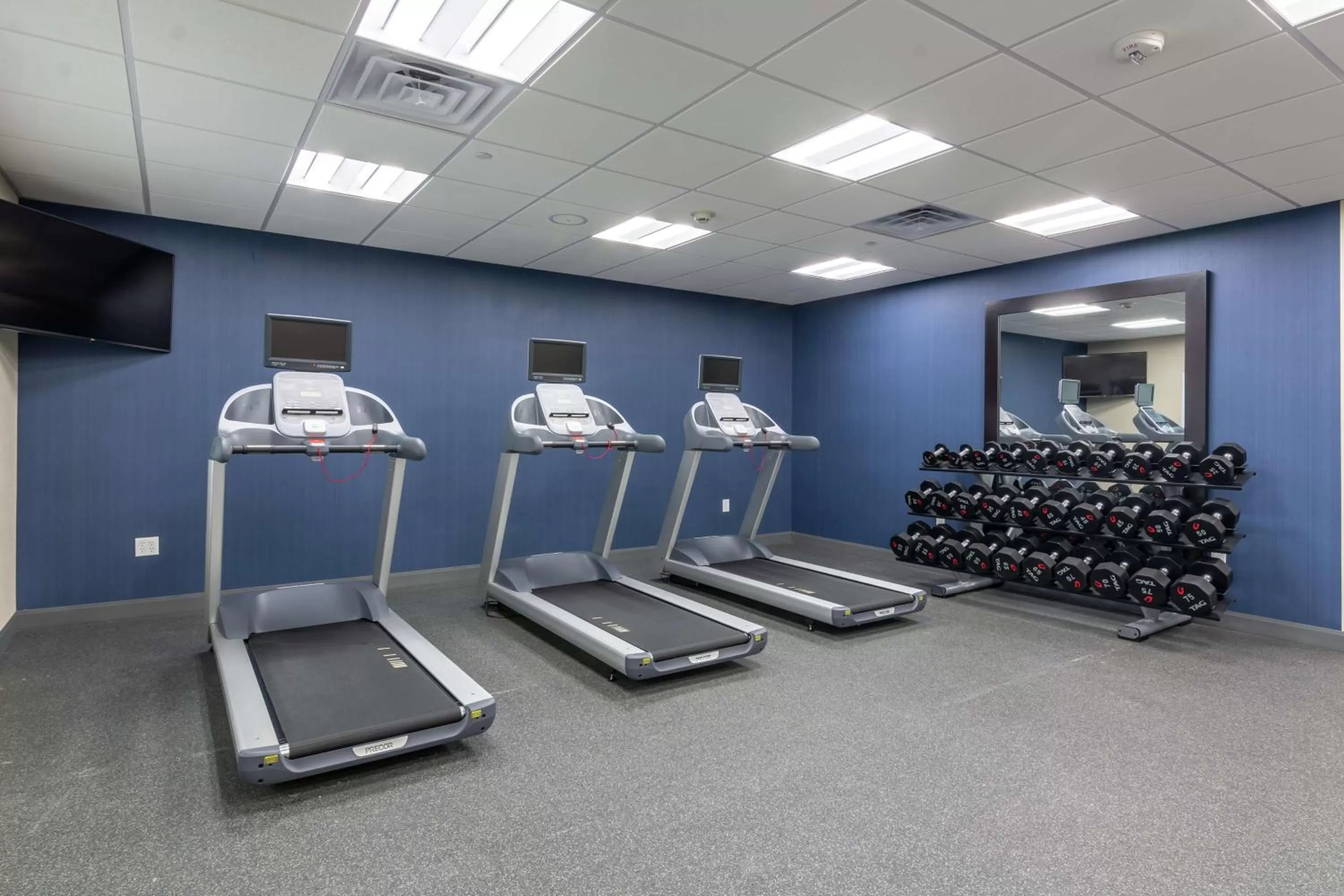 Fitness centre/facilities in Hampton Inn & Suites Dallas East