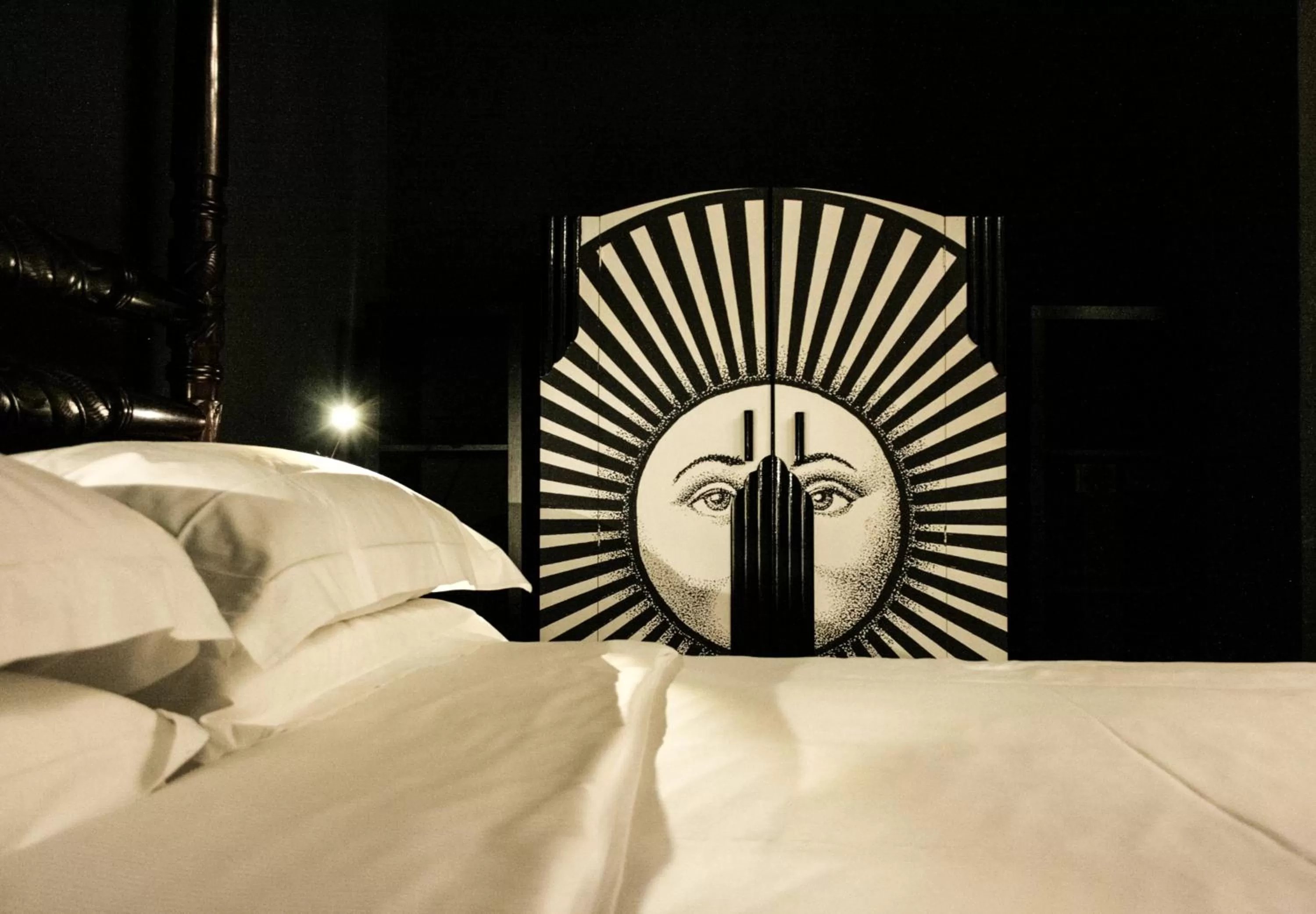 Decorative detail, Bed in Porcellino Gallery Art Boutique BB