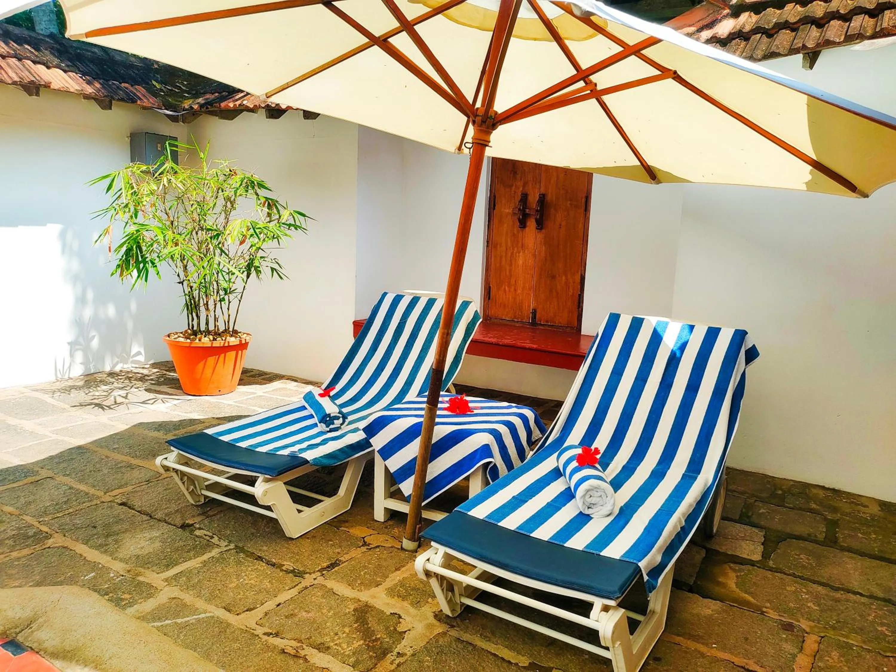 Seating area in The Travancore Heritage Beach Resort
