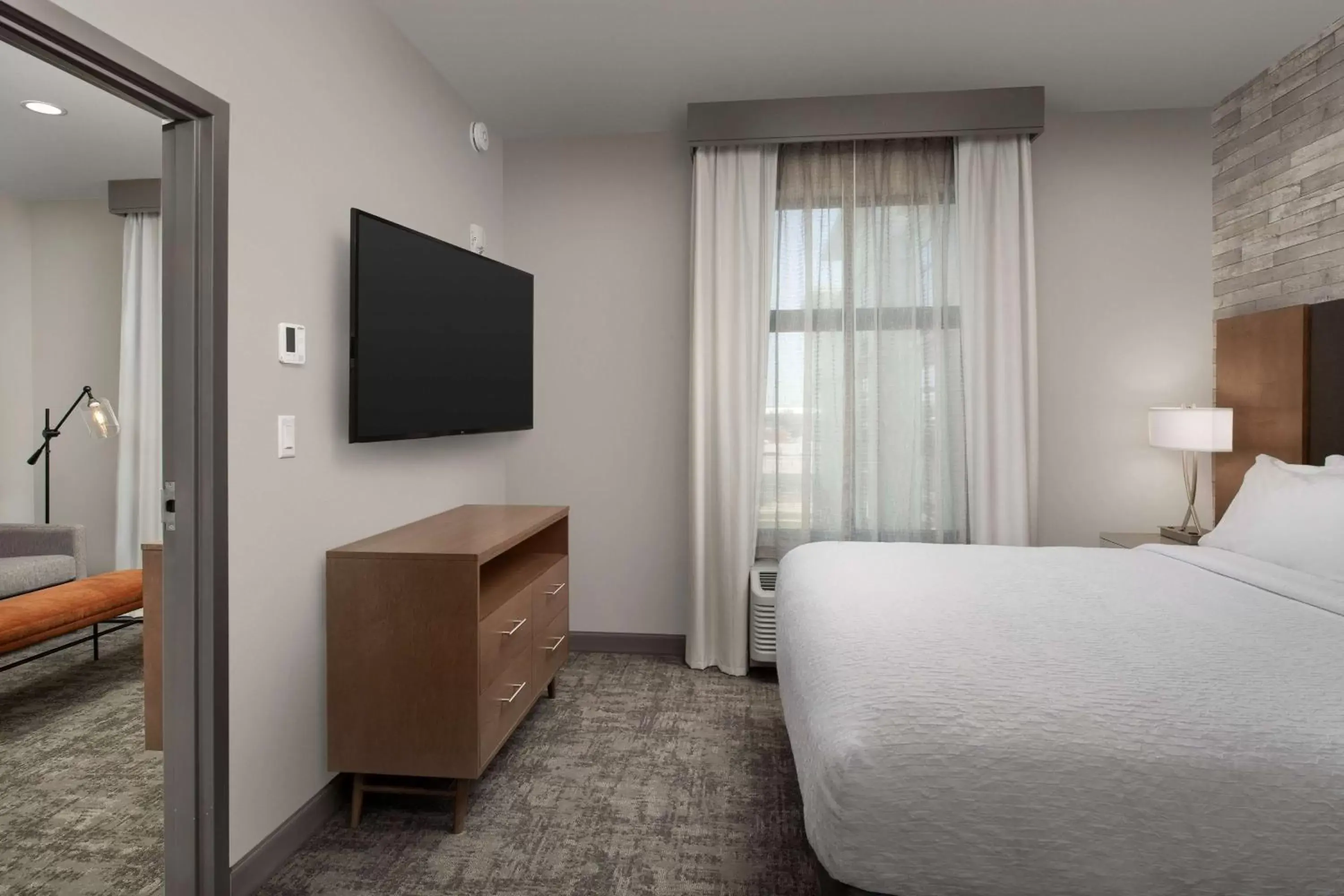 Bed in Homewood Suites By Hilton Louisville Airport