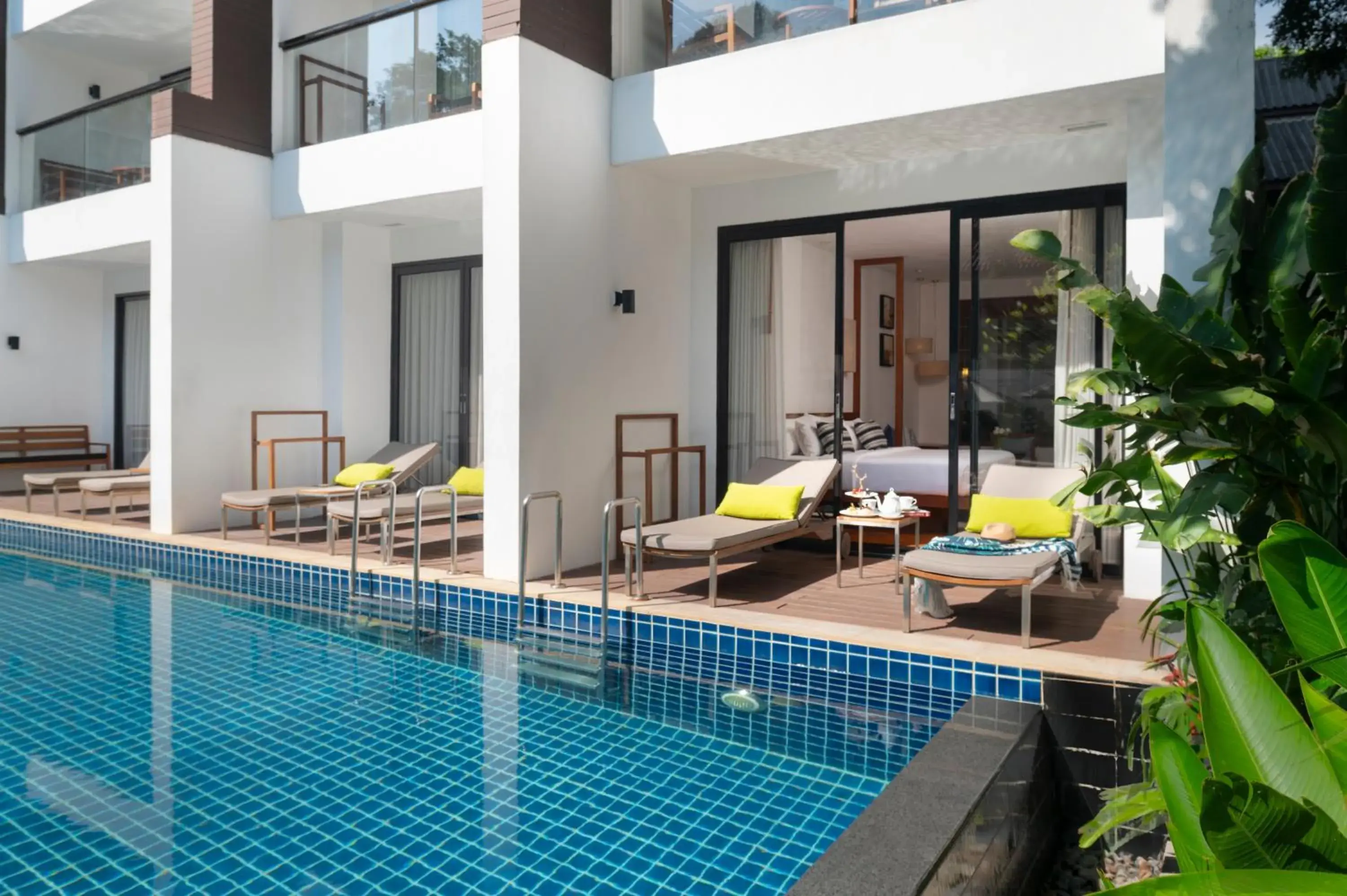 Balcony/Terrace, Swimming Pool in Woodlands Suites Serviced Residences - SHA Extra Plus