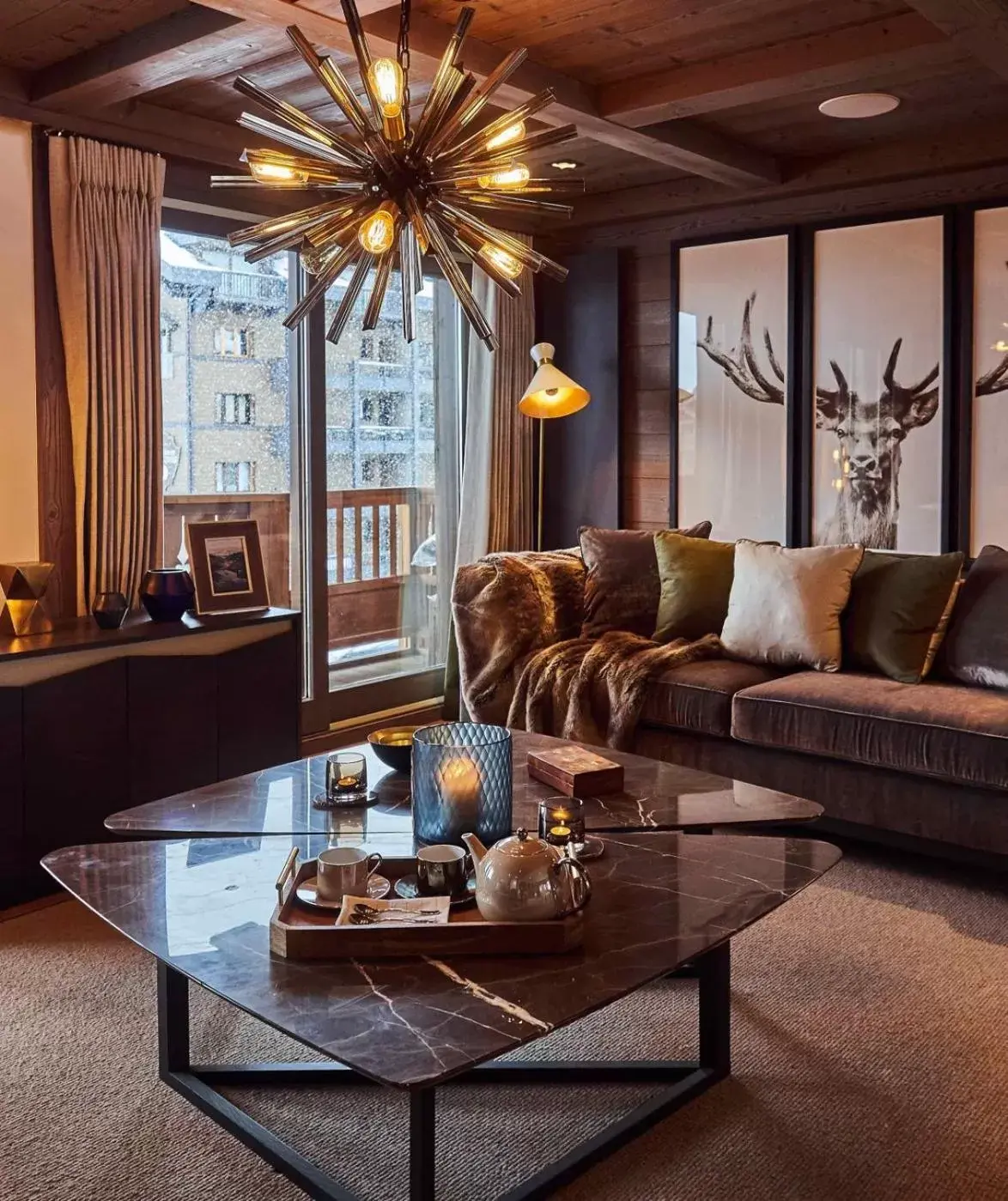 Living room, Seating Area in Six Senses Residences & Spa Courchevel