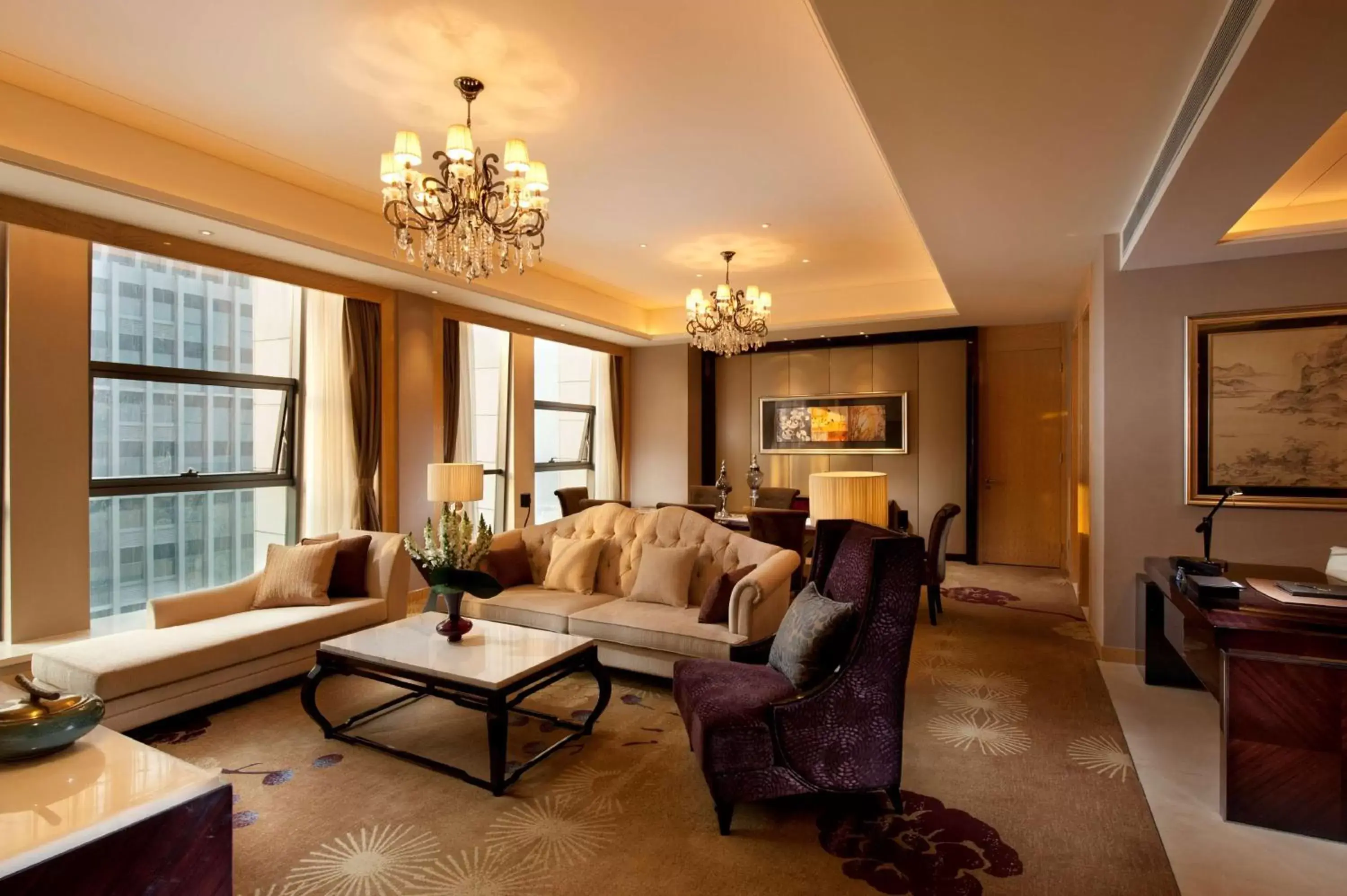 Living room, Seating Area in Hilton Nanjing